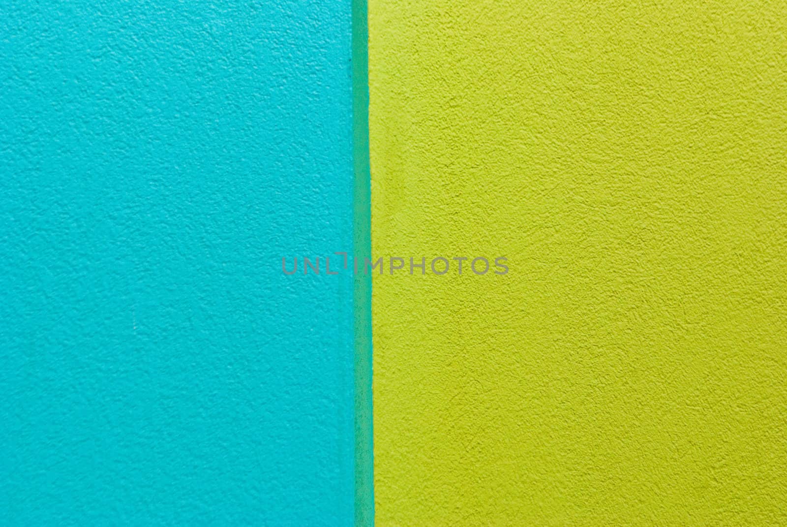 Lime and Aqua Painted Wall by emattil