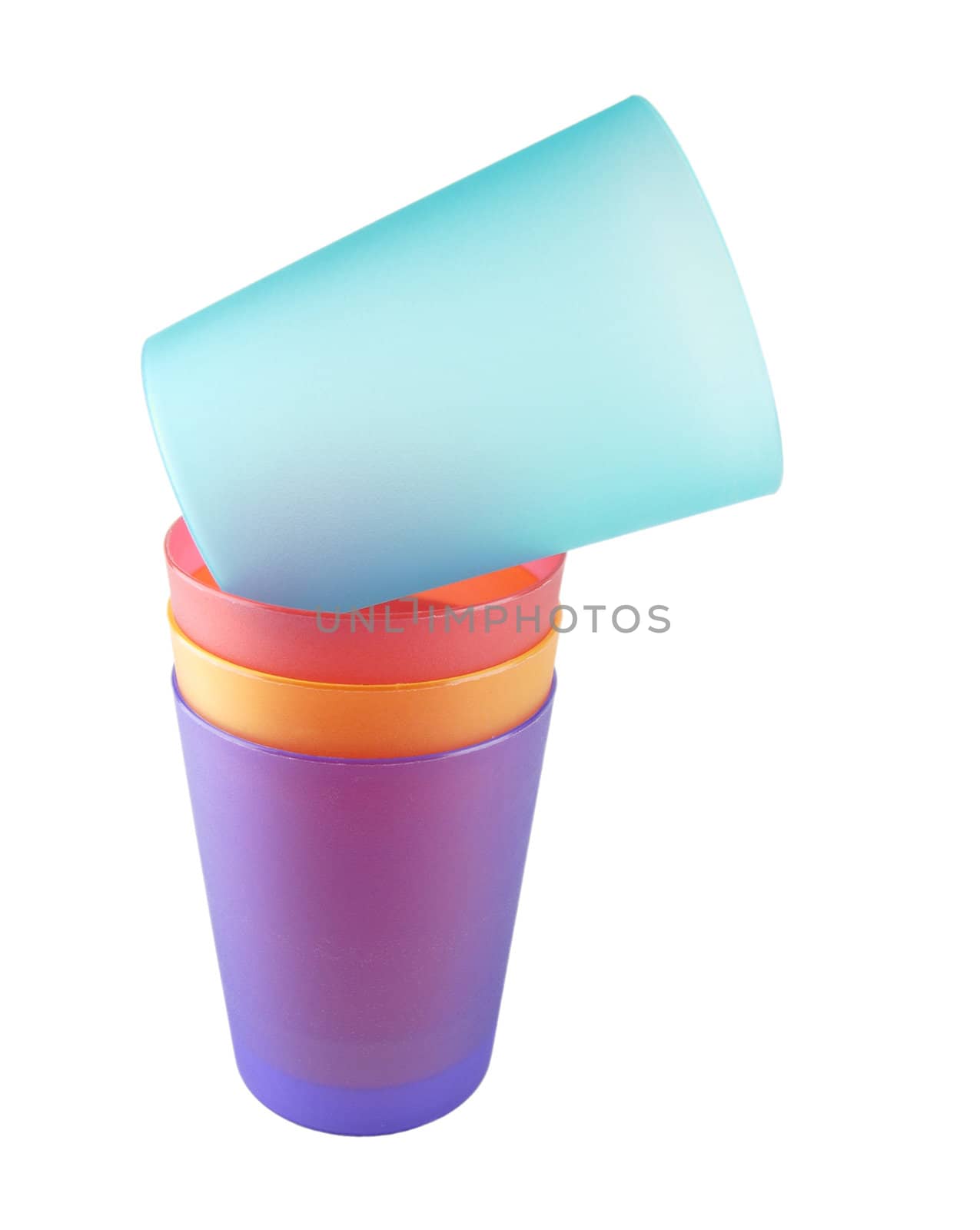 different colors of plastic cups