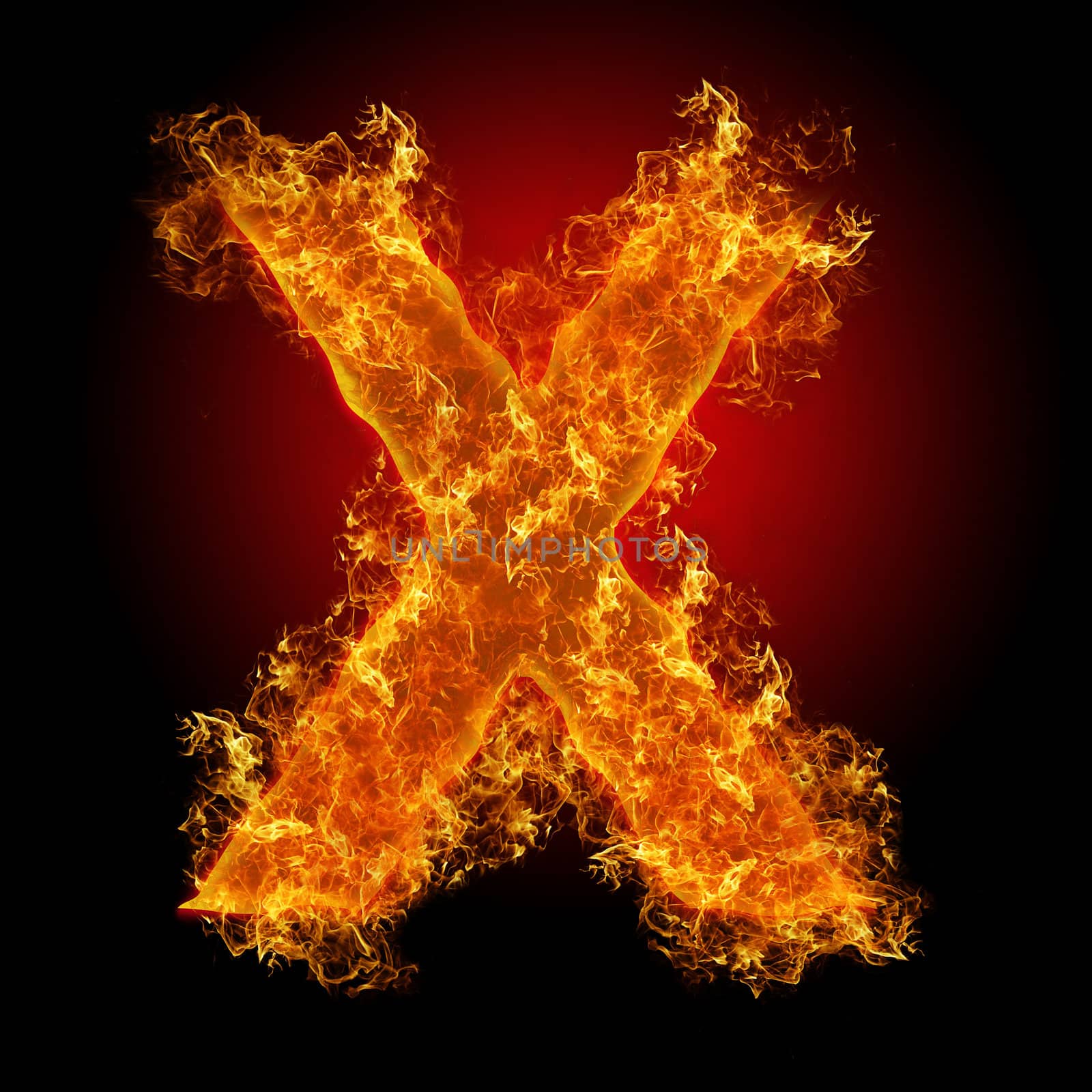 Fire letter X by rusak