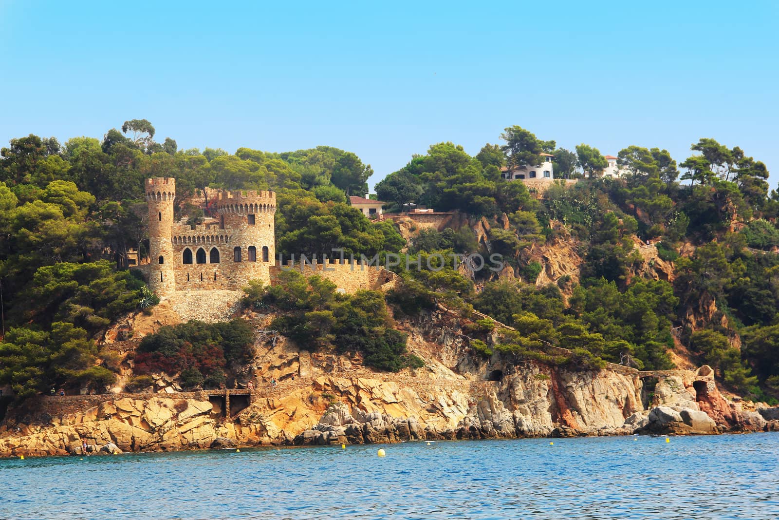 castle Sant Joan in Costa Brava , Lloret De Mar, Catalonia, Spain