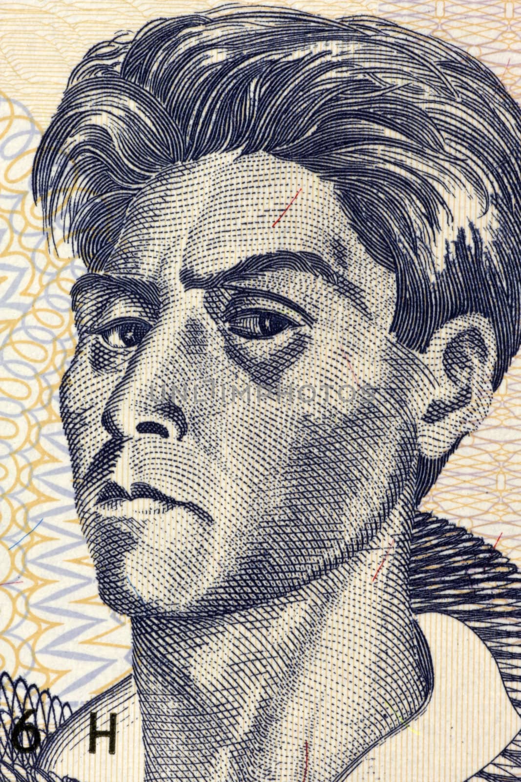 Cecilio Guzman de Rojas (1899-1950) on 10  Bolivianos 2007 Banknote from Bolivia. Bolivian painter, one of the masters of Latin American art,