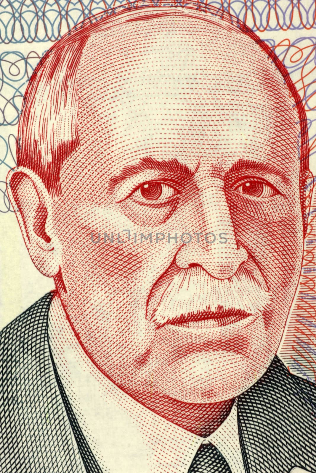 Eduardo Acevedo Vasquez (1857-1848) on 10 Pesos Uruguayos 1998 Banknote from Uruguay. Uruguayan  lawyer, historian and politician.