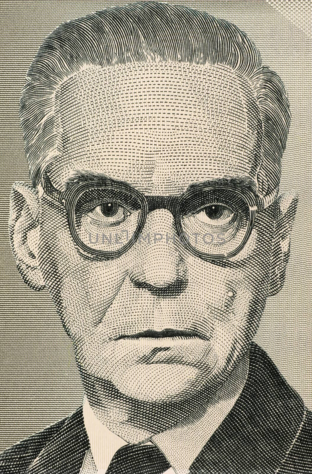 Ivo Andric (1892-1975) on 10 Million Dinara 1994 Banknote from Yugoslavia. Novelist, short story writer, and the 1961 nobel prize winner in literature.