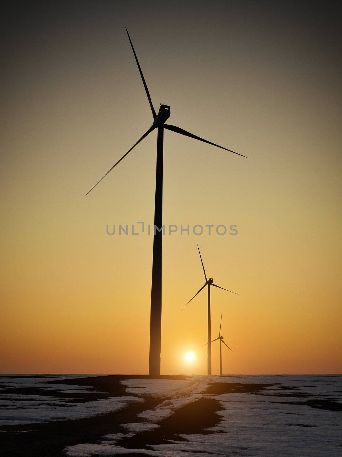 Alternative energy at sunset by silent47