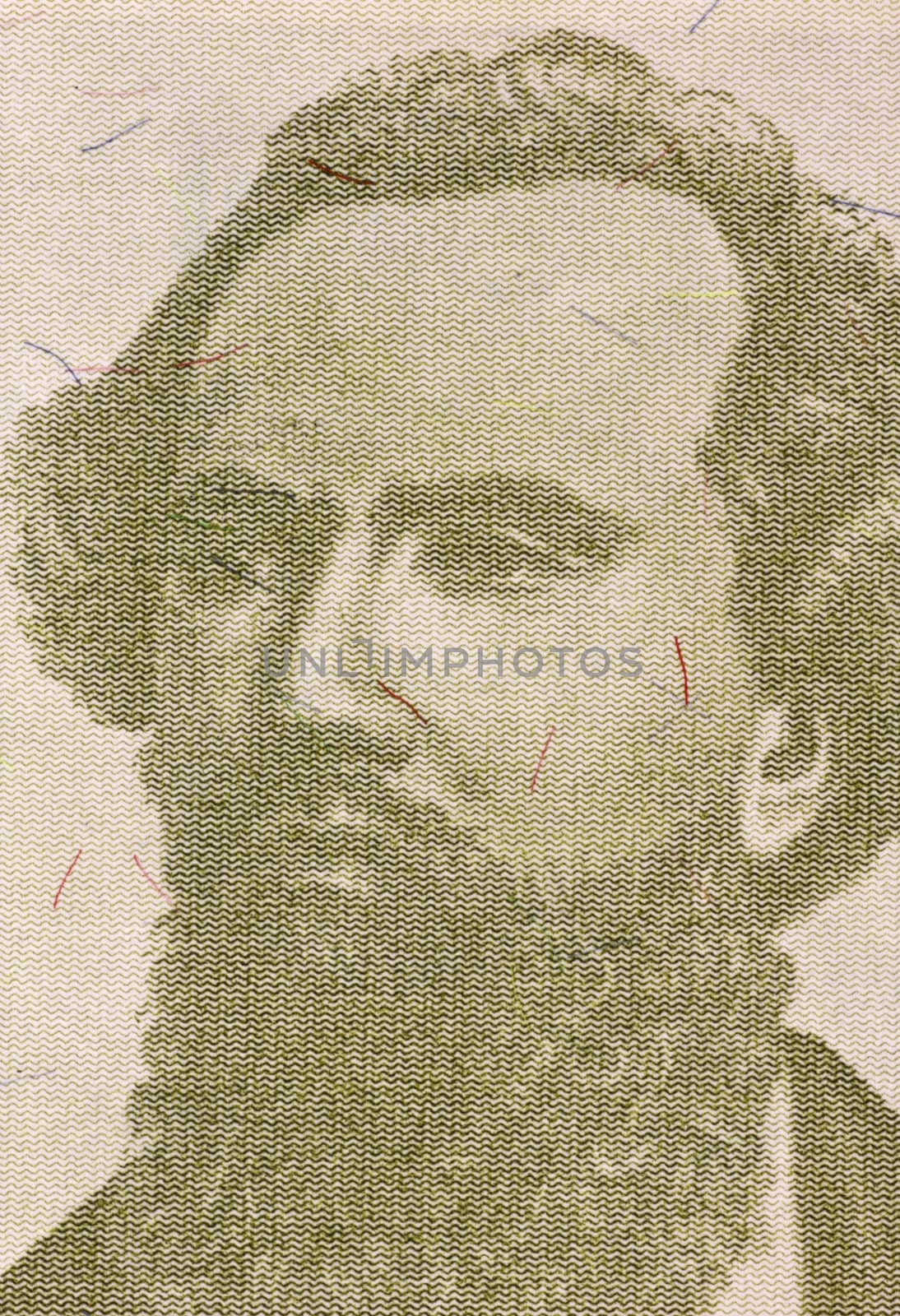 Nicolas Avellaneda (1837-1885) on 500 Australes 1988 Banknote from Argentina. Argentine politician, journalist and president of Argentina during 1874-1880. 