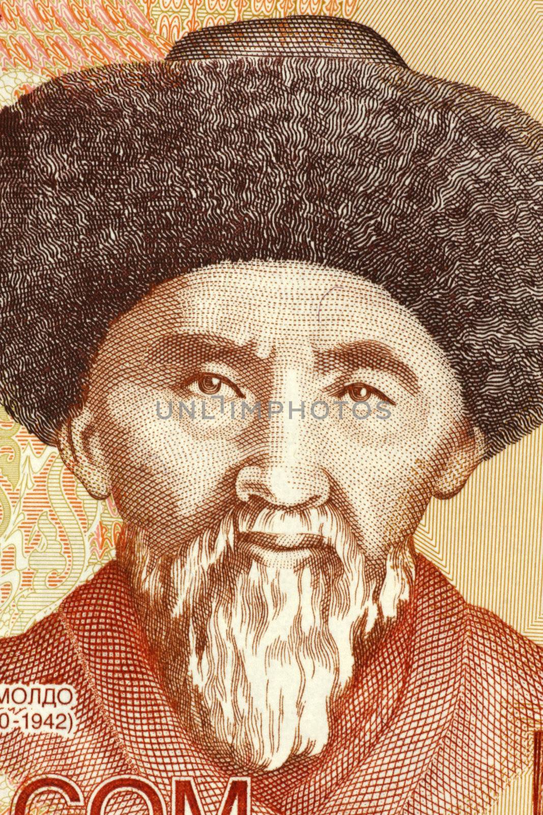 Togolok Moldo (1860-1942) on 20 Som 2002 Banknote from Kyrgyzstan. Kyrgyz poet, Manaschi and folk song writer.