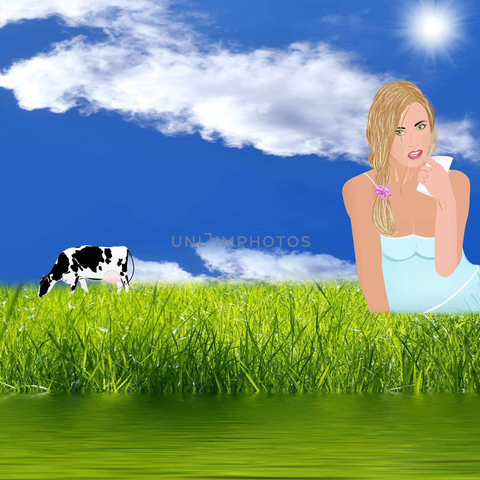 A healthy dairy food . The concept by sergey150770SV