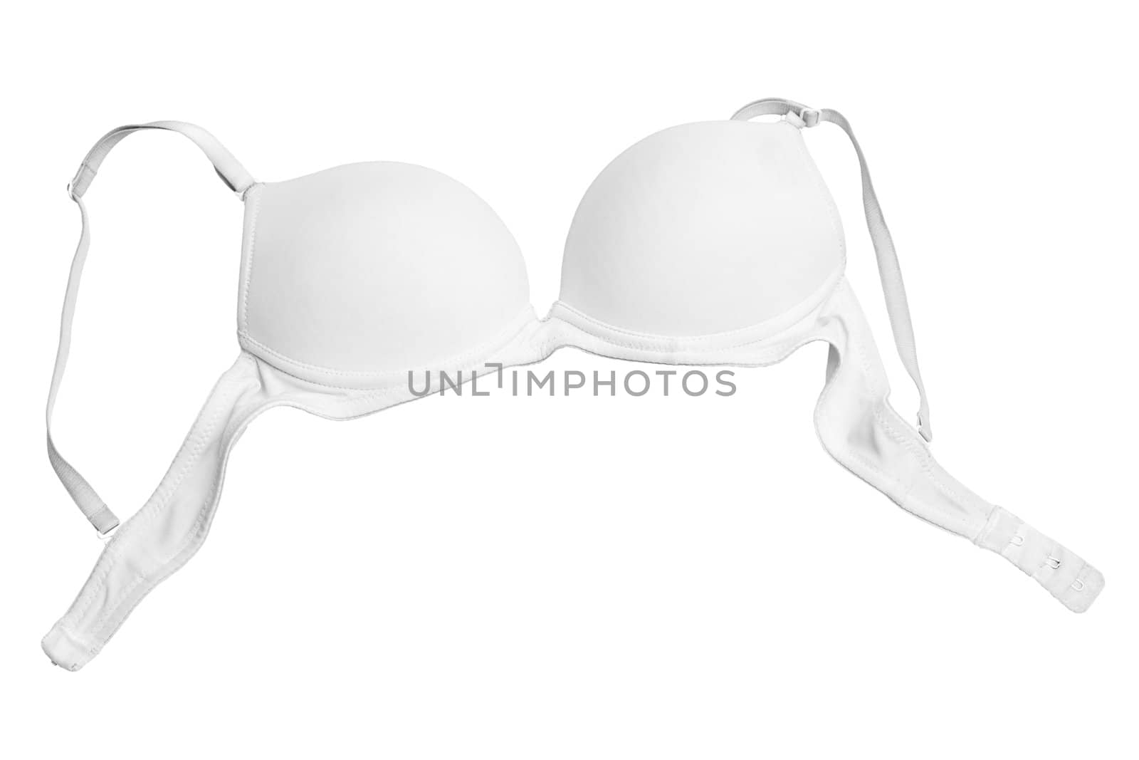 White female bra isolated on white background