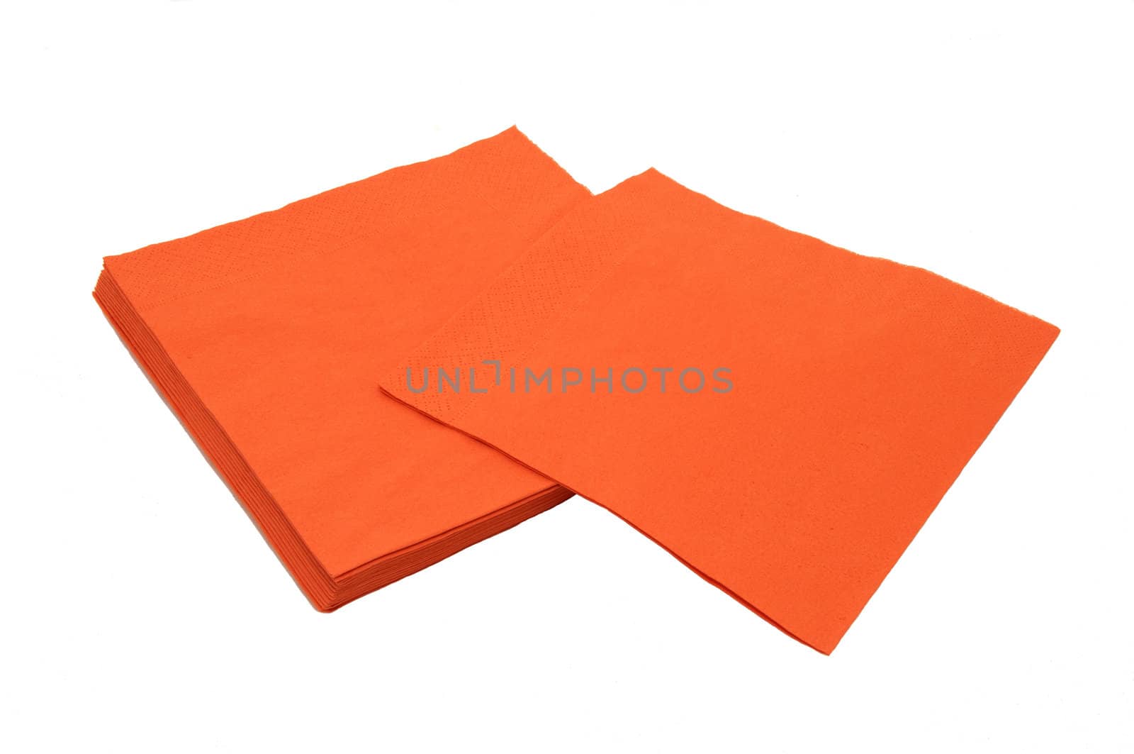 some red tissue paper on white background