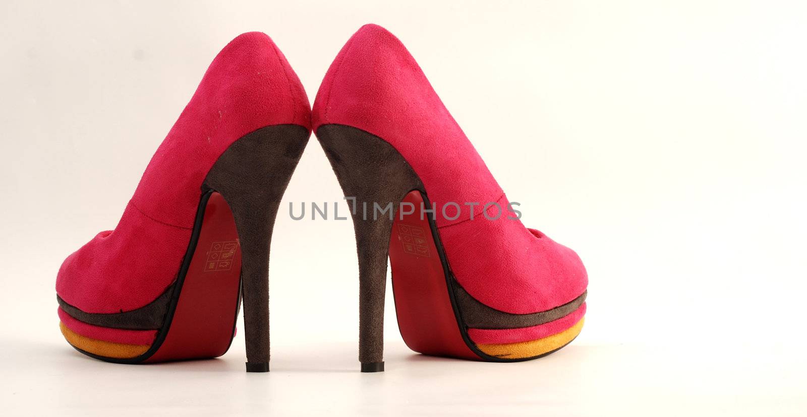 pink  high heel women shoes