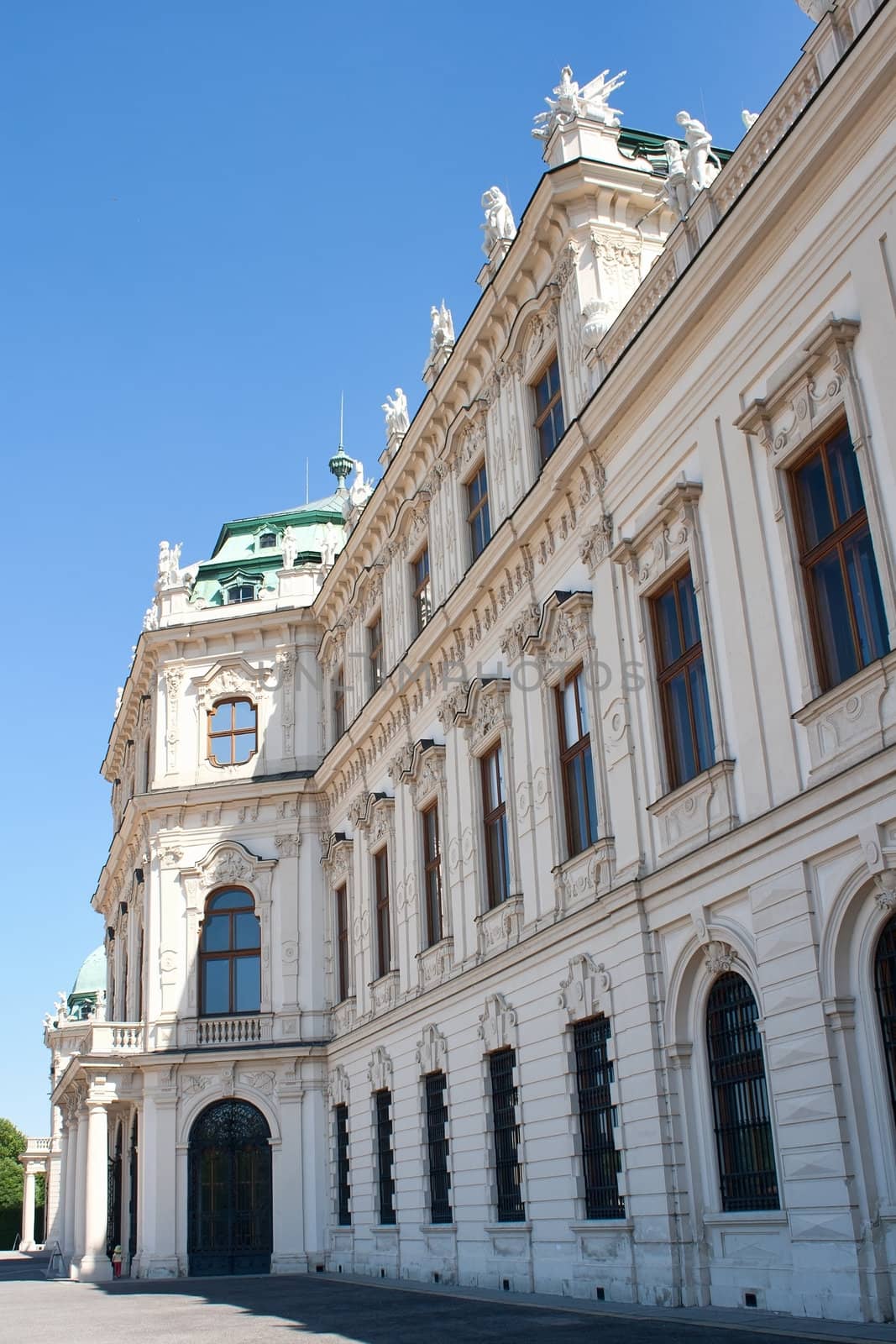 Summer shot of Belvedere Castle in Vienna, Austria