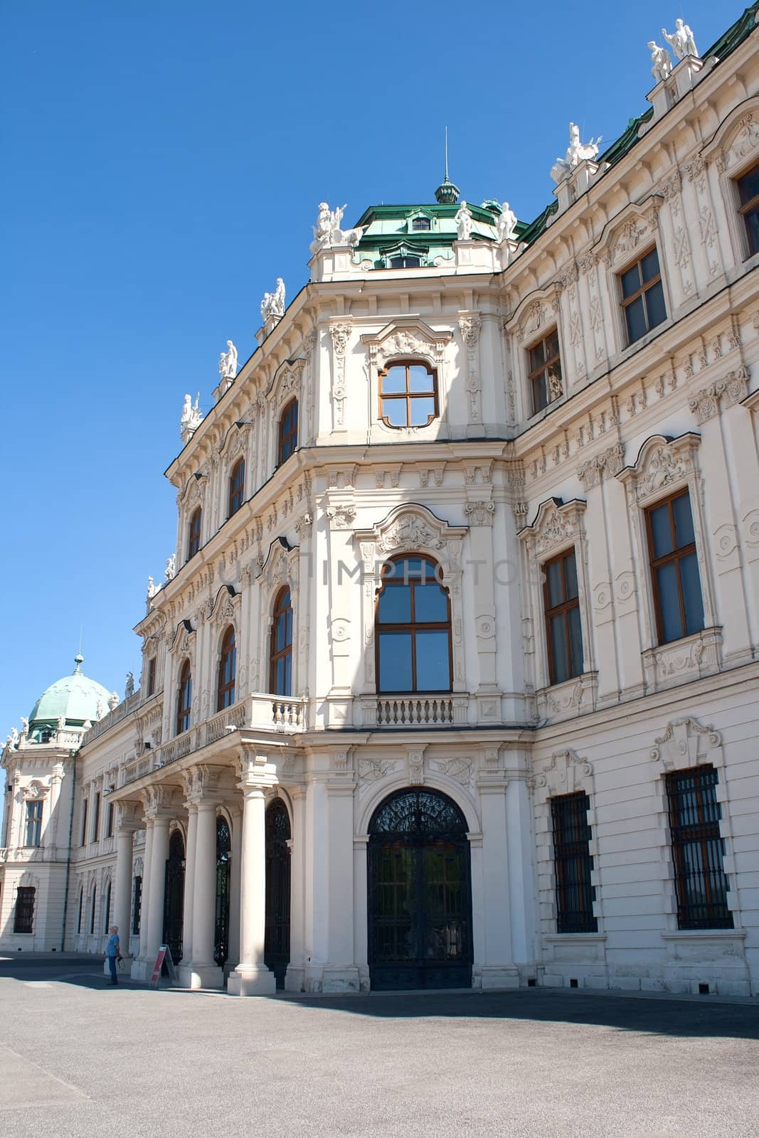 Summer shot of Belvedere Castle in Vienna, Austria