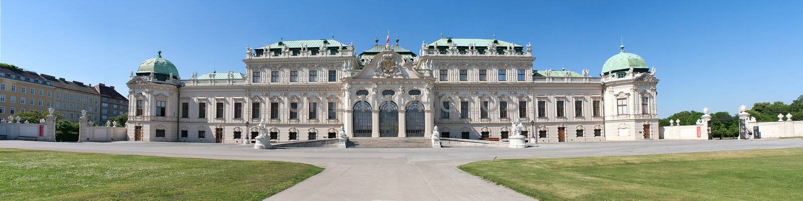 Summer shot of Belvedere Castle in Vienna, Austria