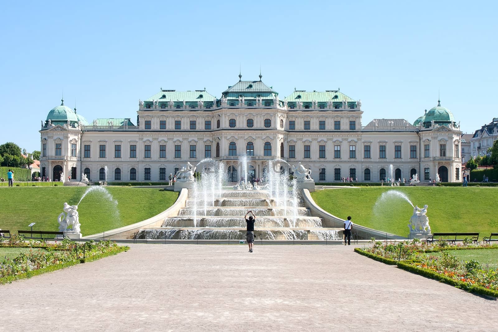 Summer shot of Belvedere Castle in Vienna, Austria