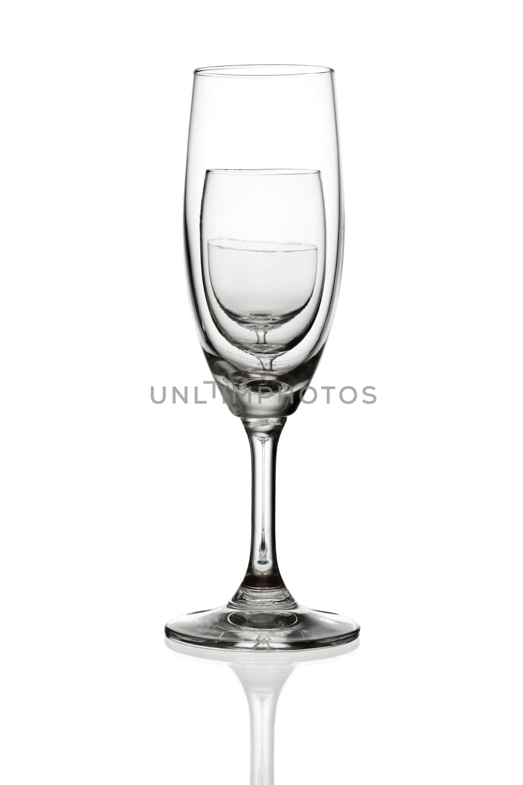 empty wine glass isolated by tungphoto