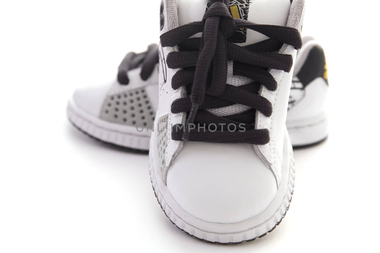 Man's modern sports footwear on a white background
