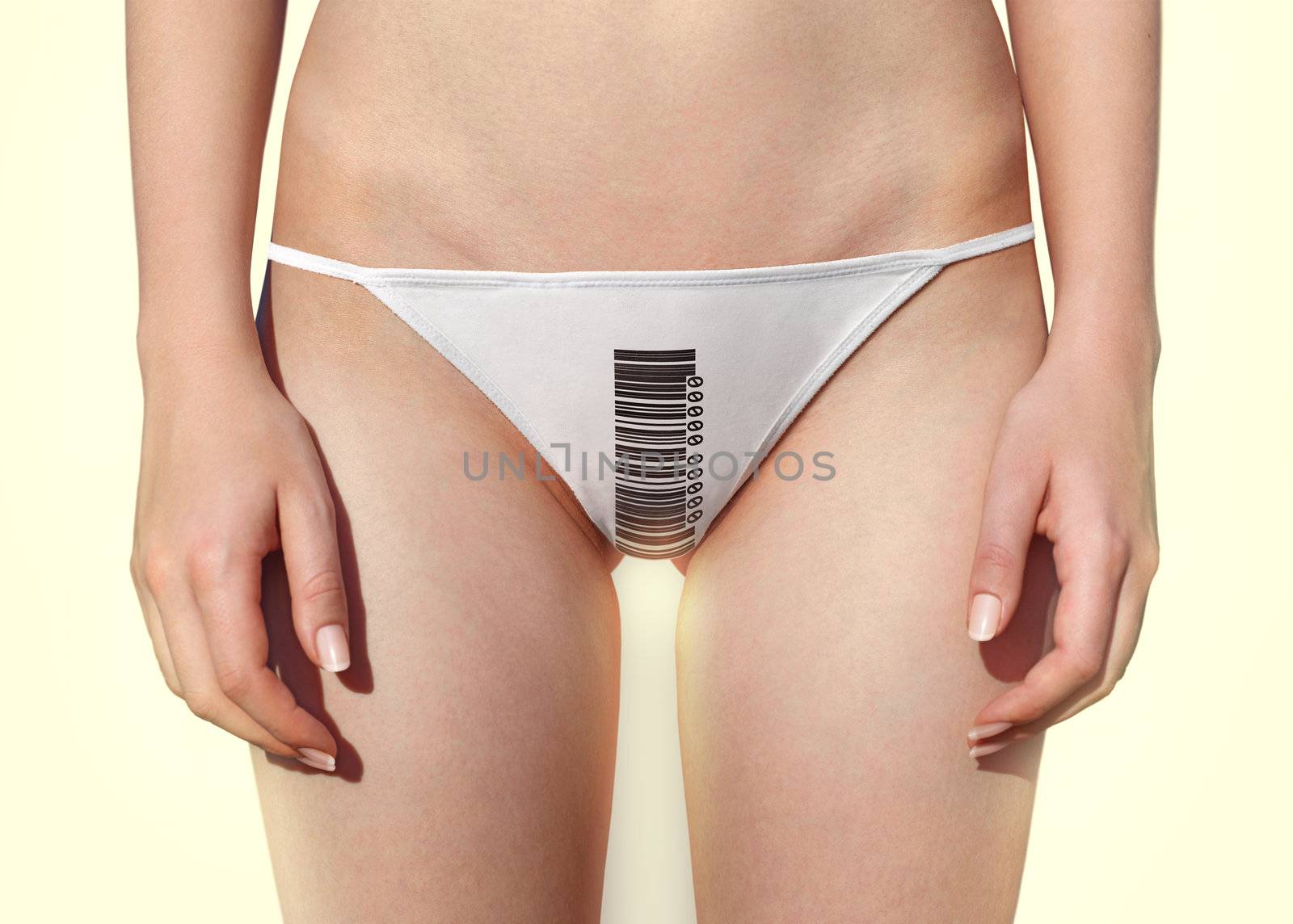 panties with barcode by ssuaphoto