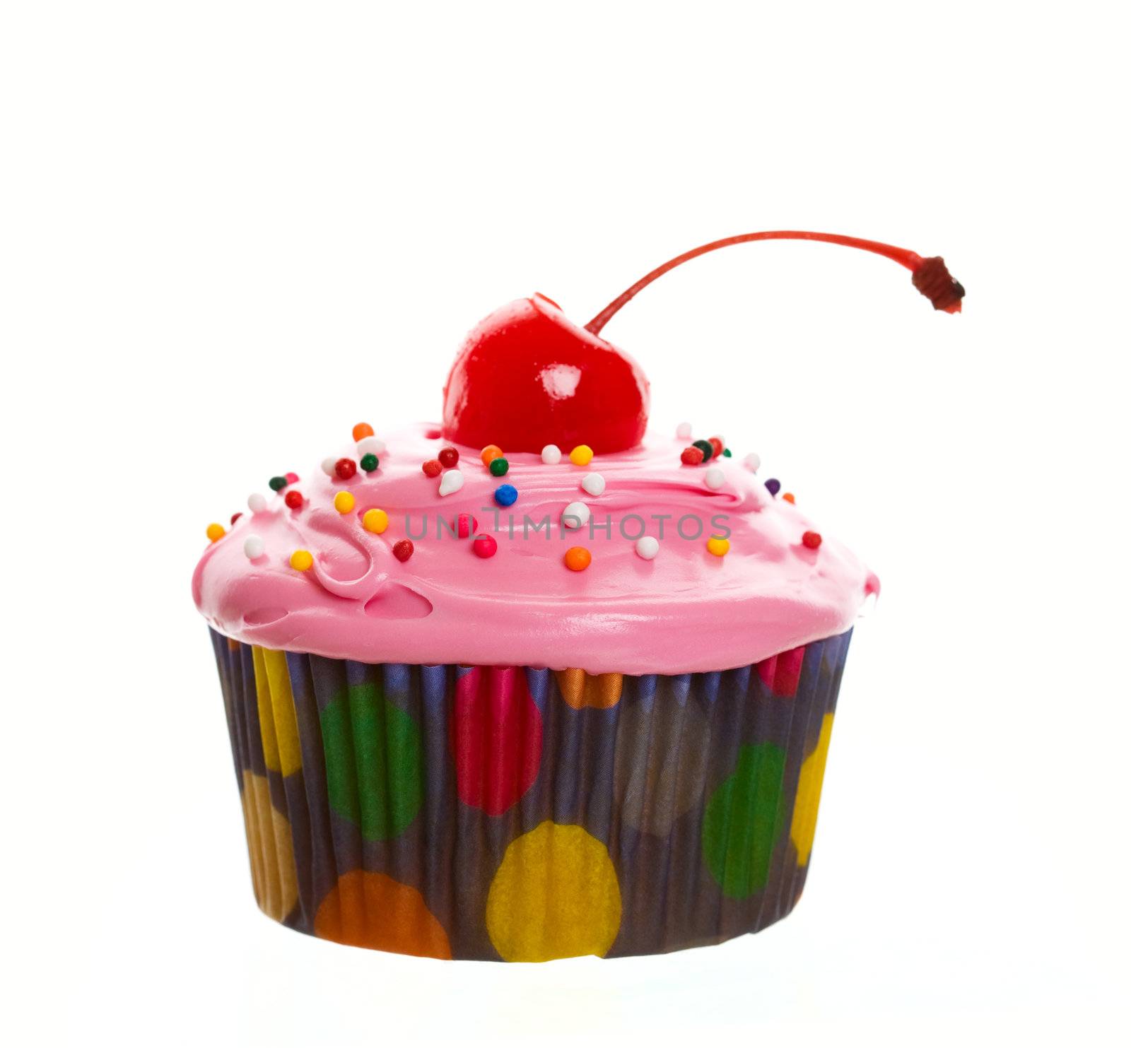 Pink Cherry Cupcake by songbird839