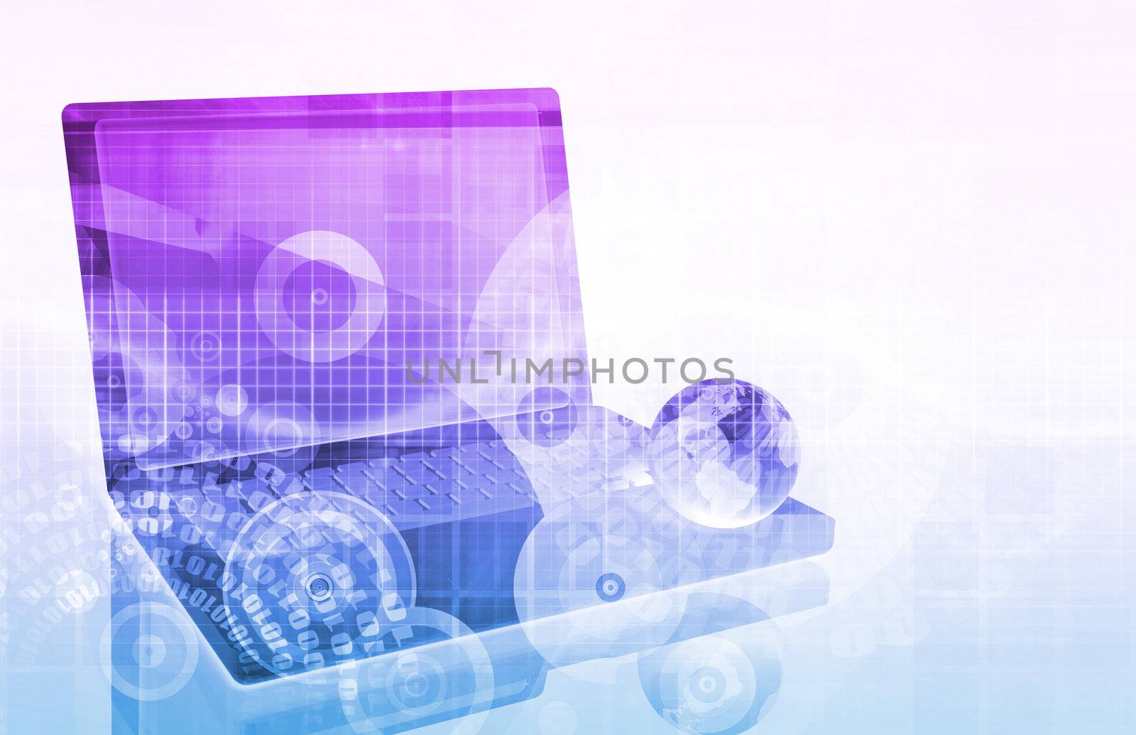 Internet Web Abstract on a Digital Background