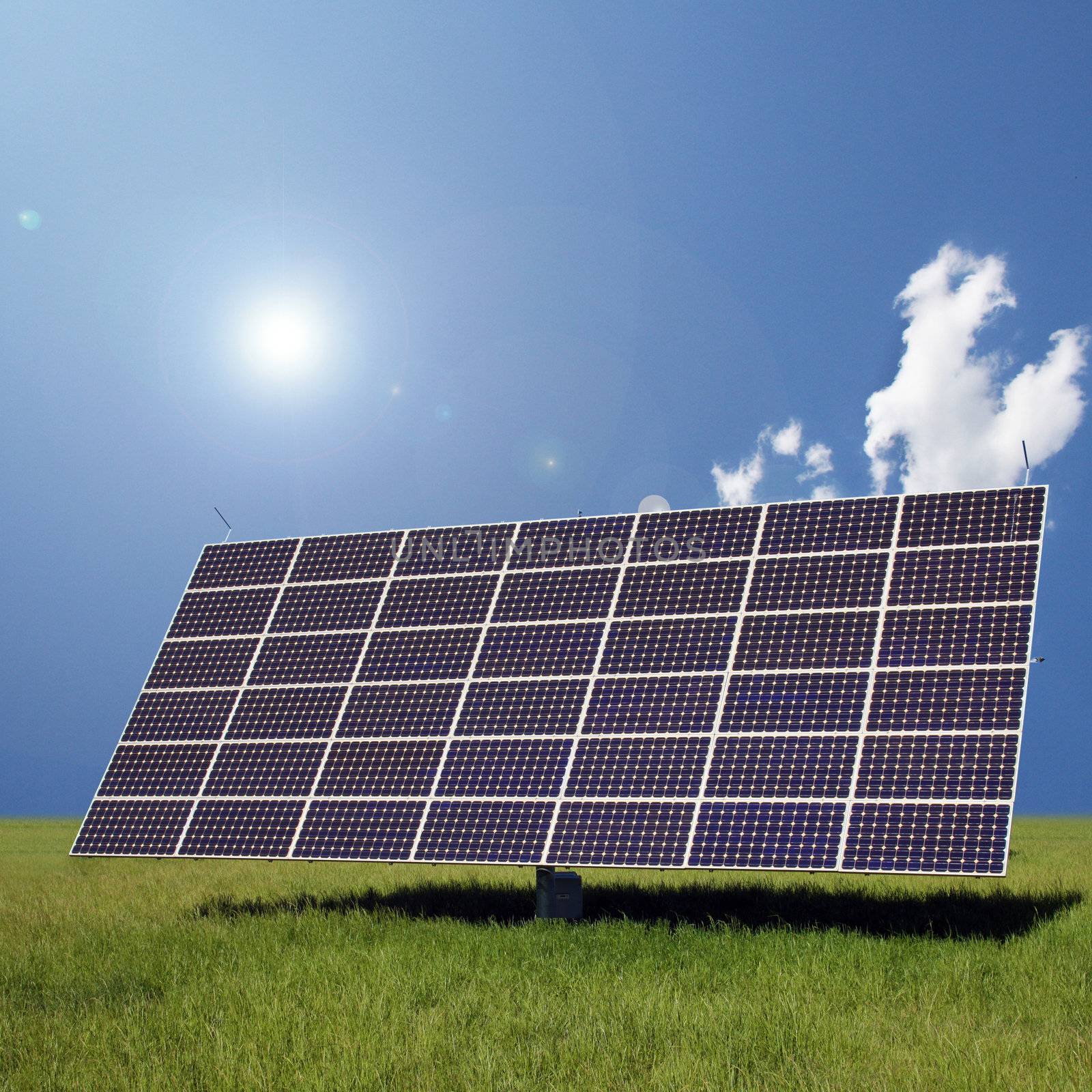 solar panels to generate electricity