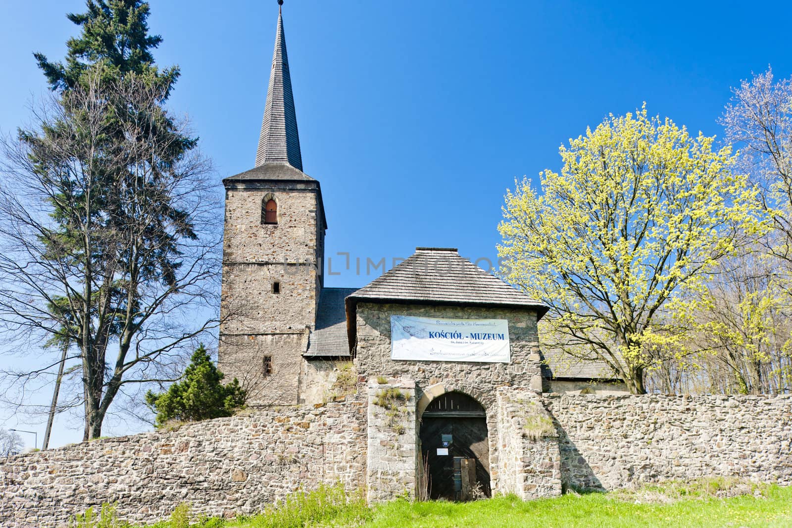 romanesque church in Swierzawa, Silesia, Poland