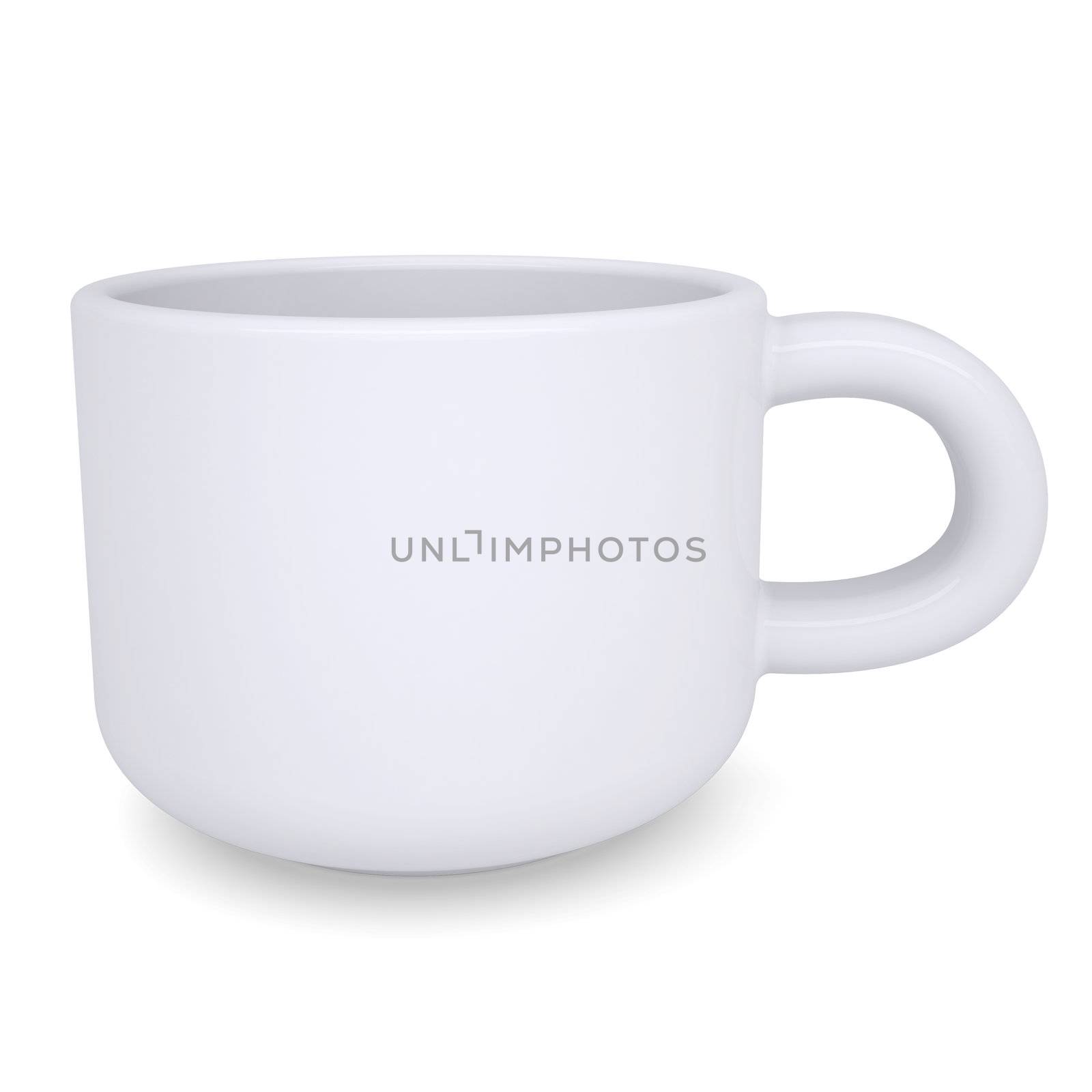 White coffee mug. Isolated render on a white background