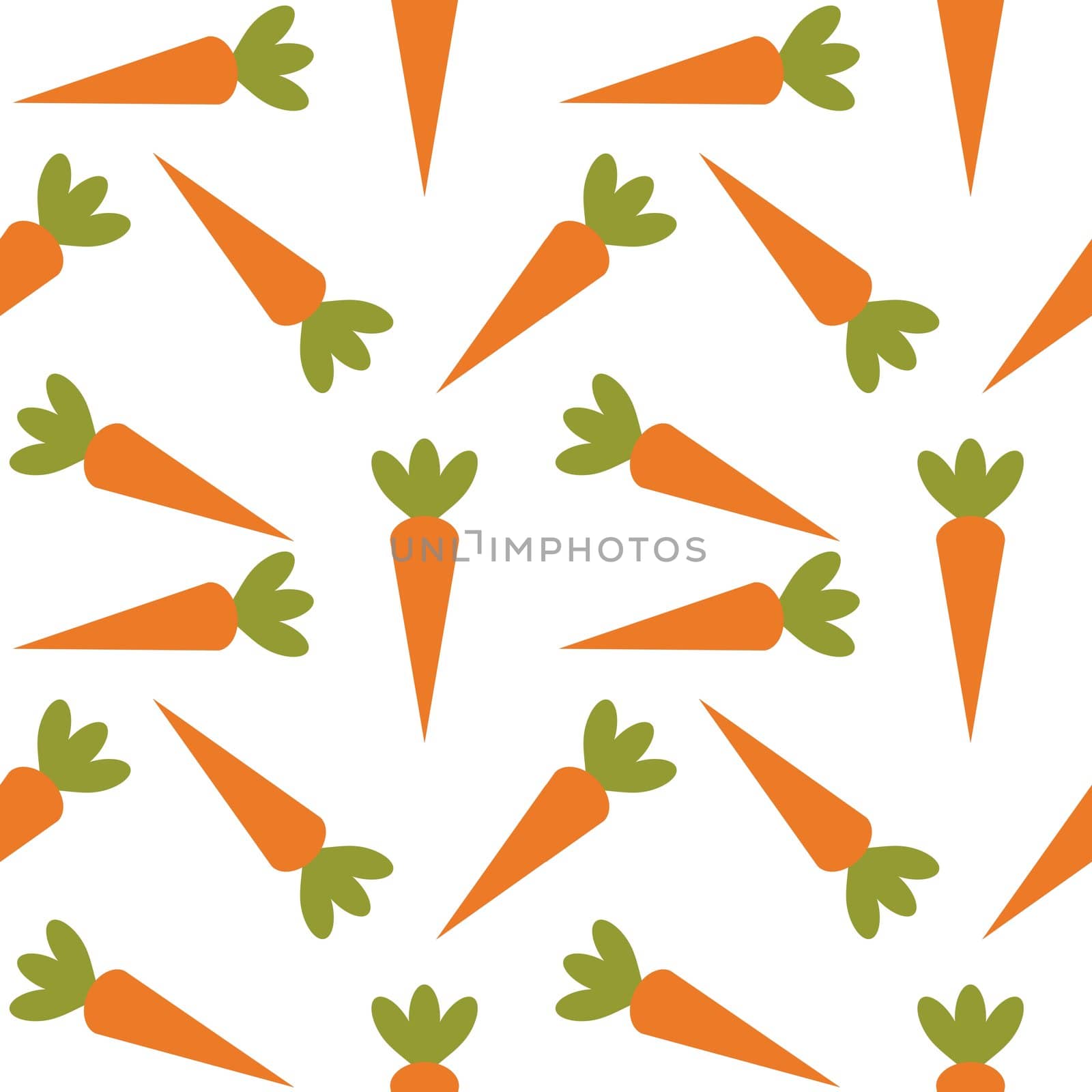 Illustration of lots of carrots as a seamless tile