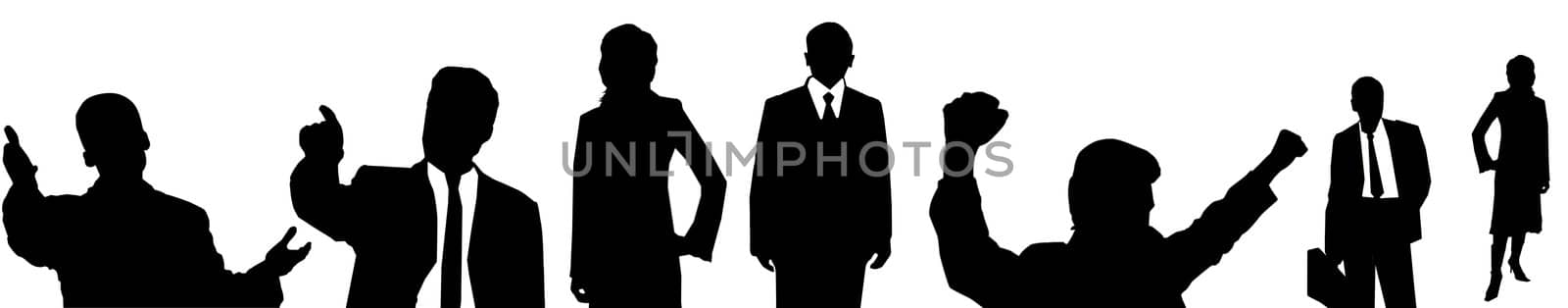 An image of silhouettes of managers