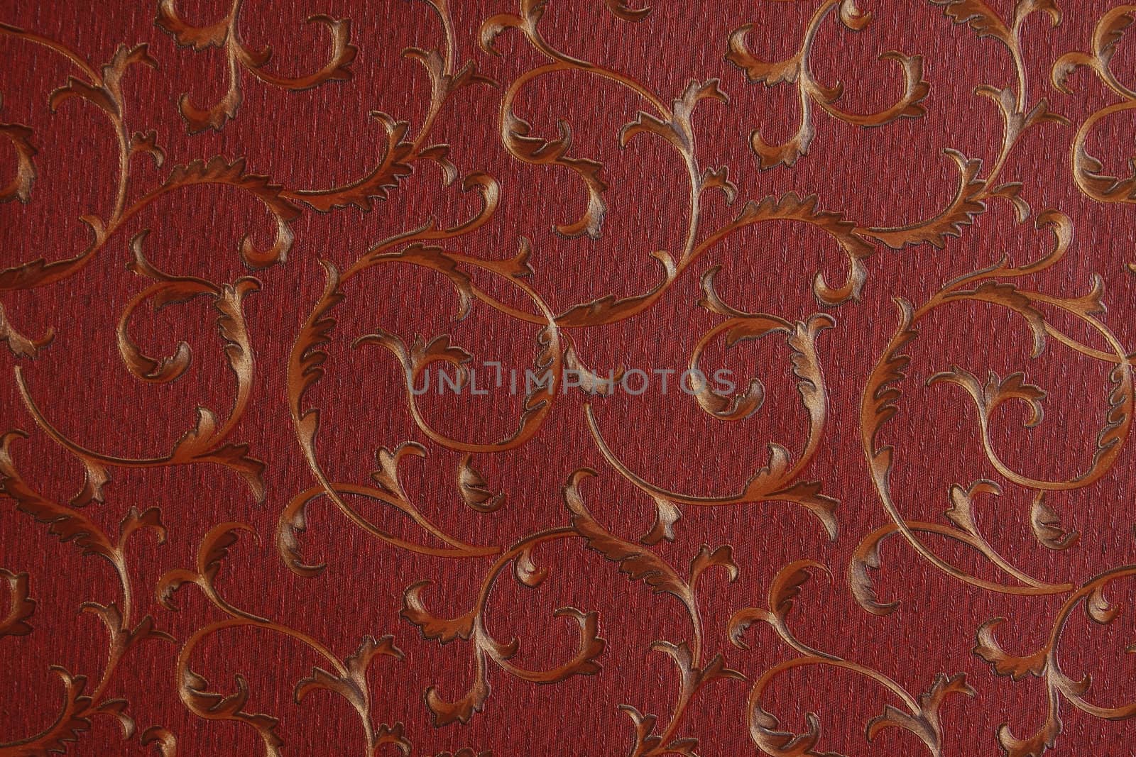 Abstract background with leafs in bronzeand red