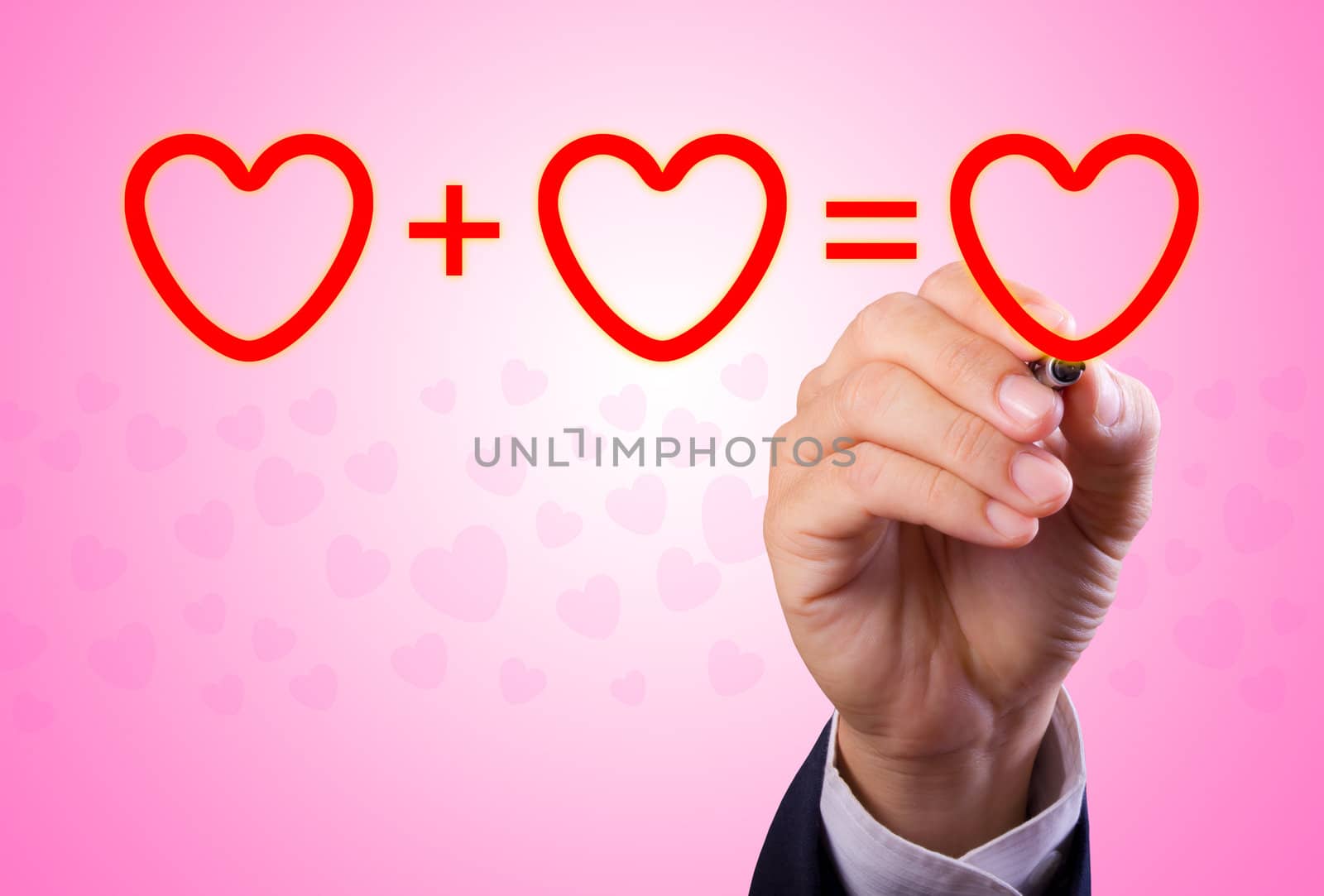 hand writing love mathematical equation  of heart by tungphoto