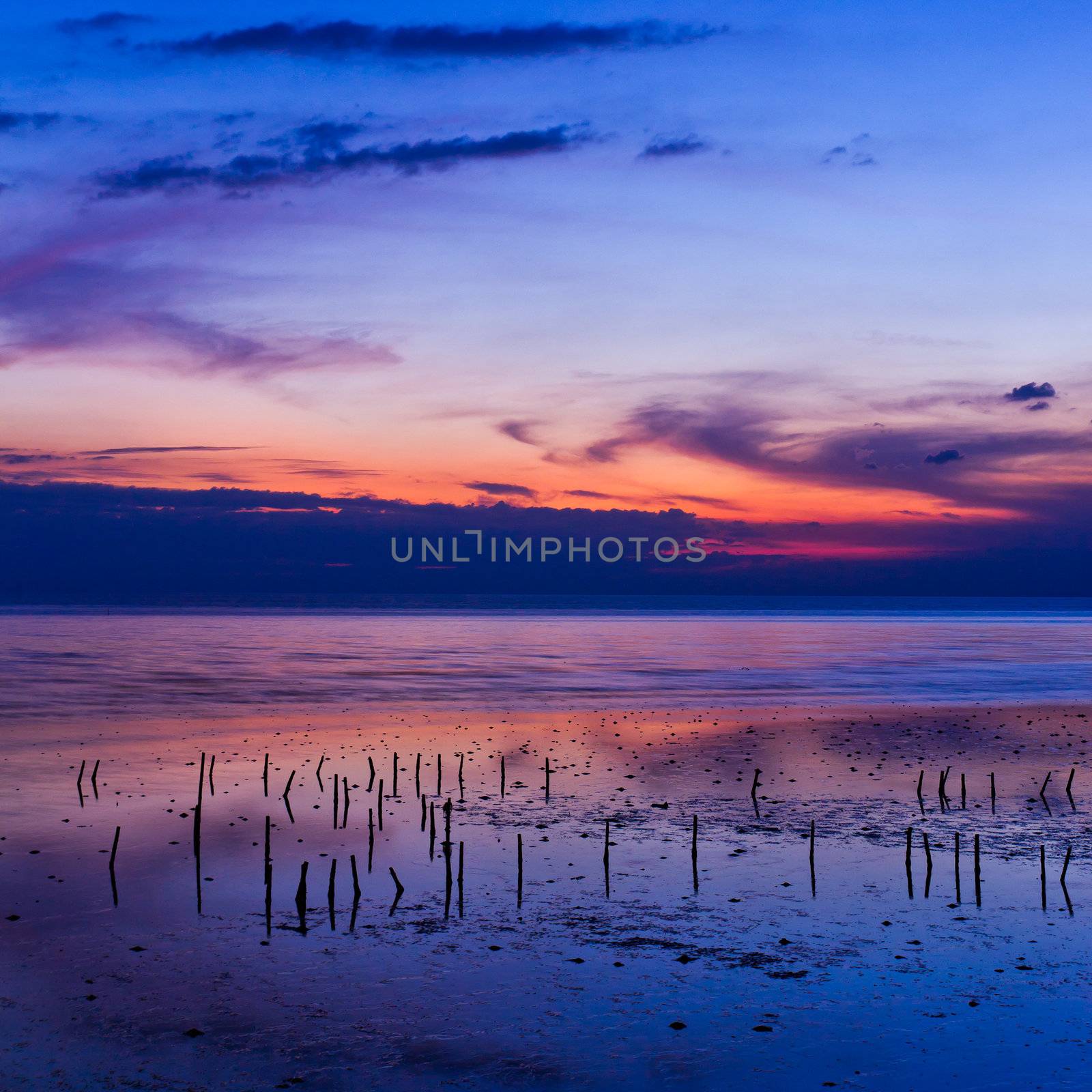 beautiful sea in twilight by tungphoto