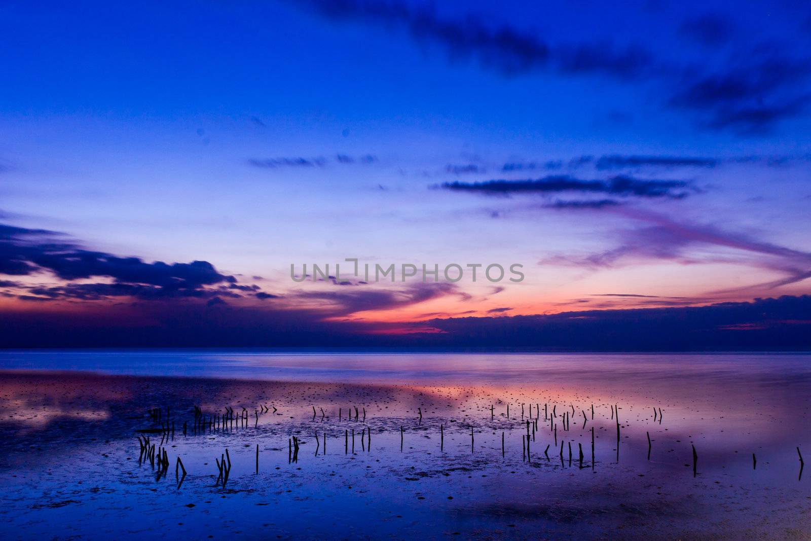 beautiful sea in twilight