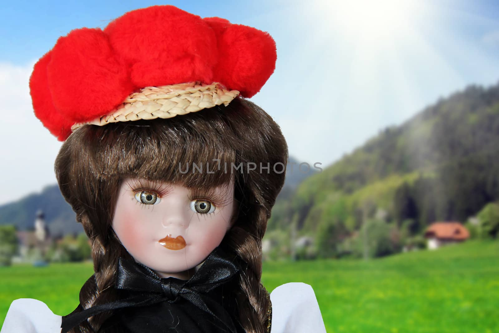 original Black forest doll with traditional costume