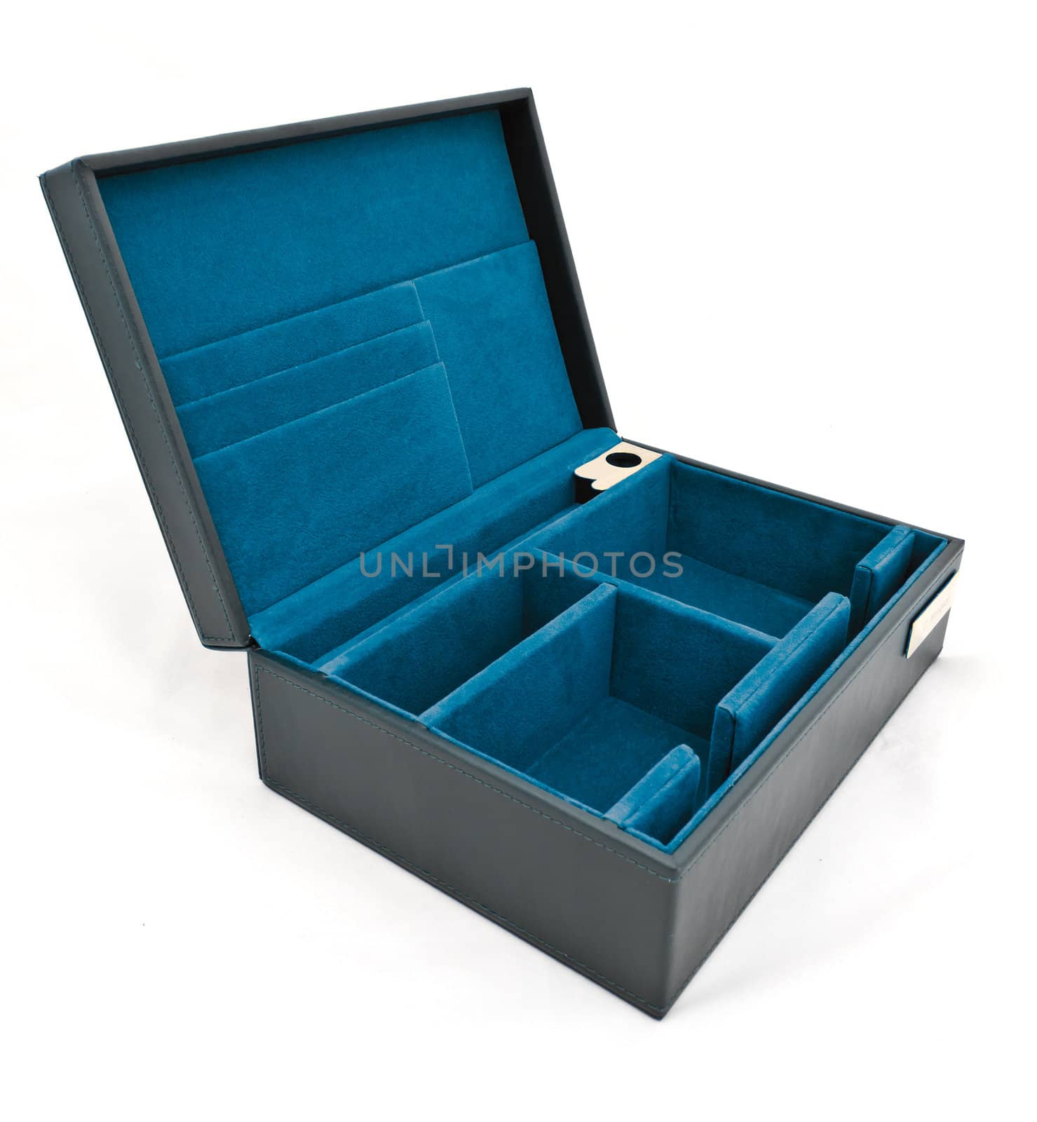 blue fabric box isolated