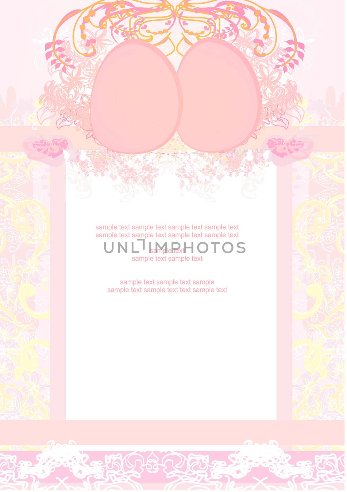 Easter Egg On Grunge Background