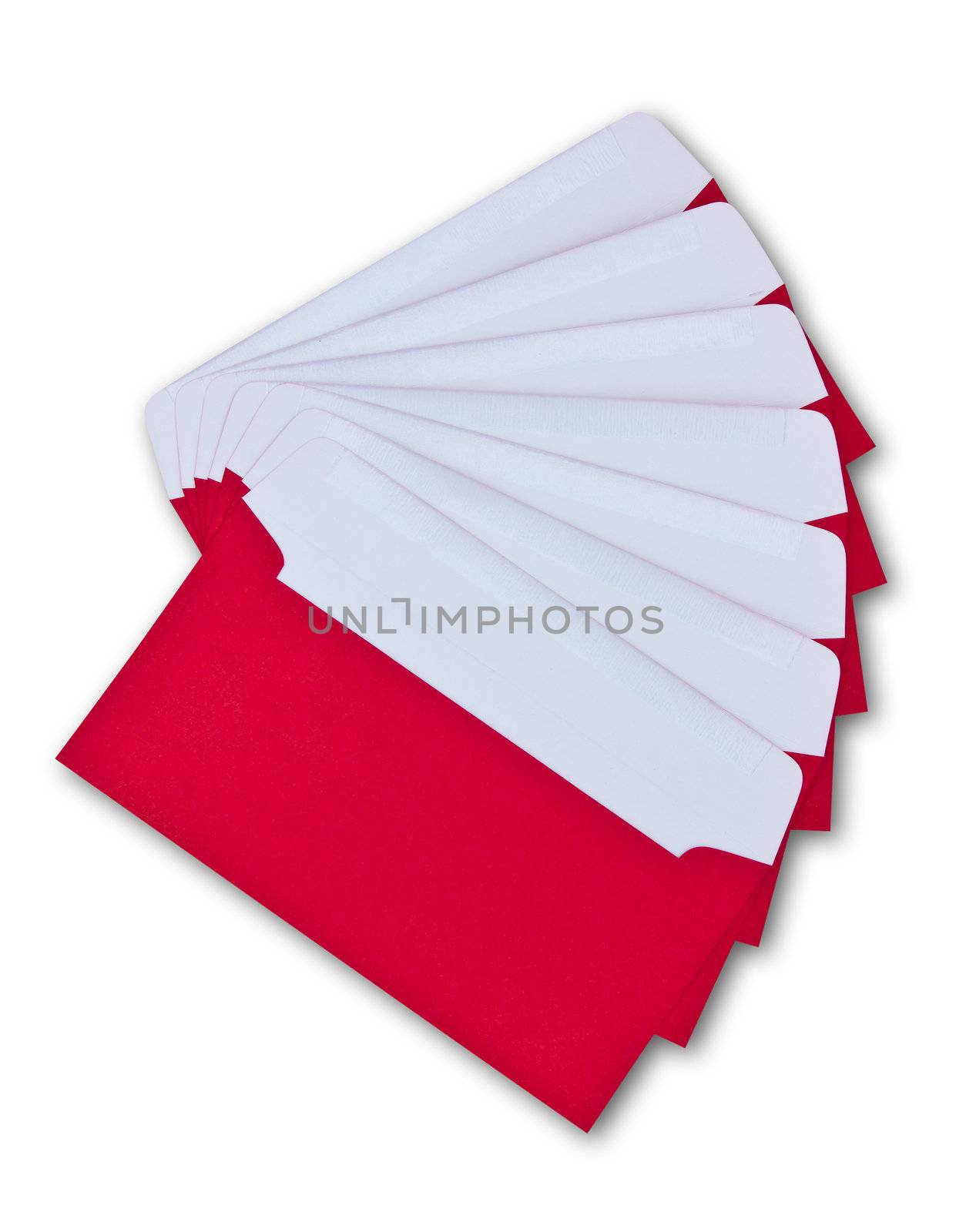 red envelope for put money on chinese new year with clipping path
