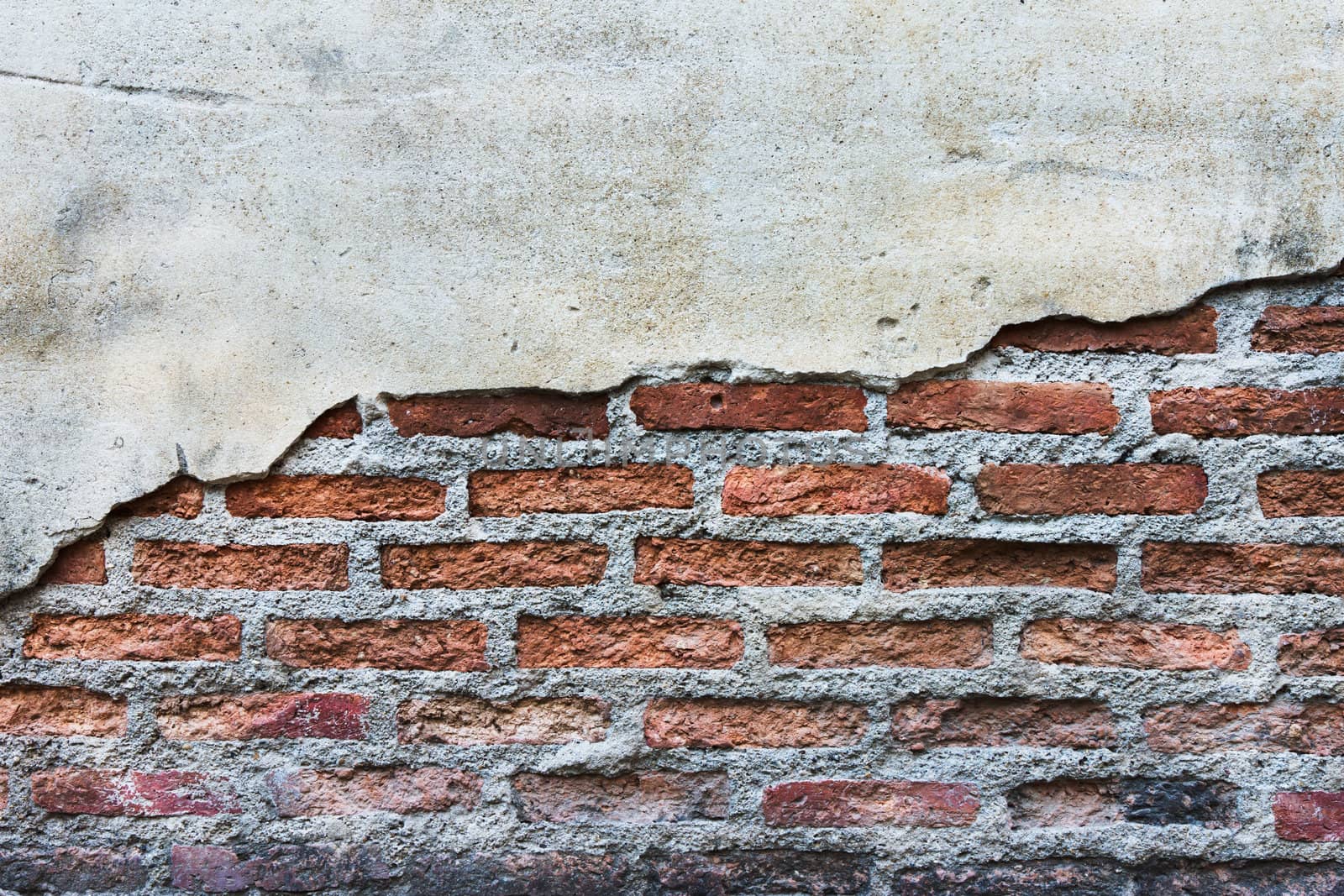 grunge crack cement wall for background by tungphoto