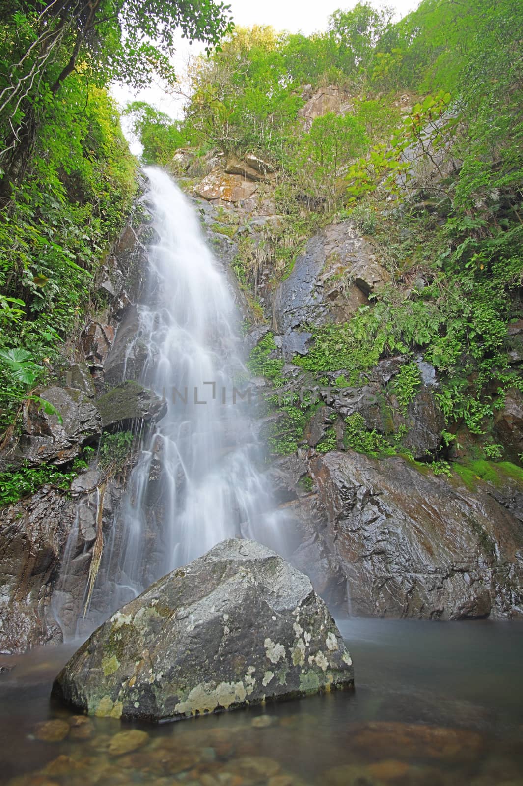 wateterfall in deep forest 