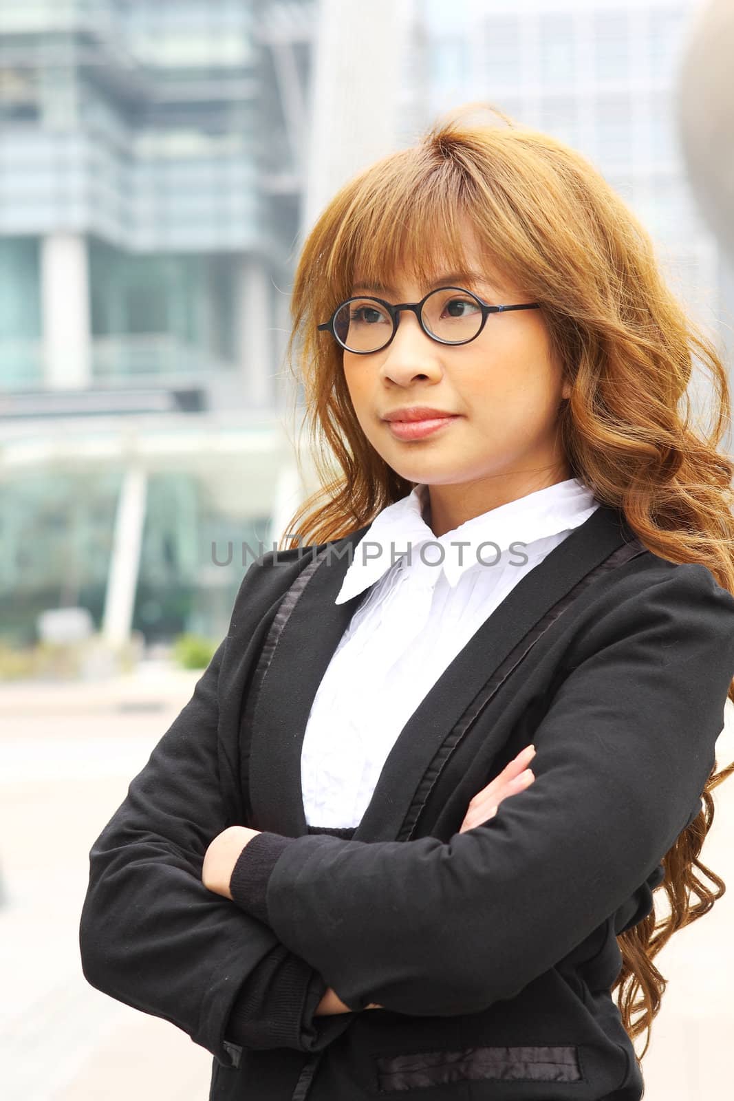 portrait of a young business woman in an office 