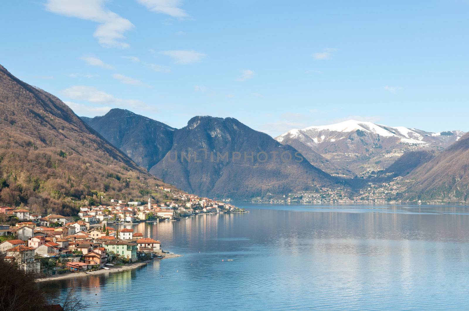 Village in the shore of Lago Como, in Italy