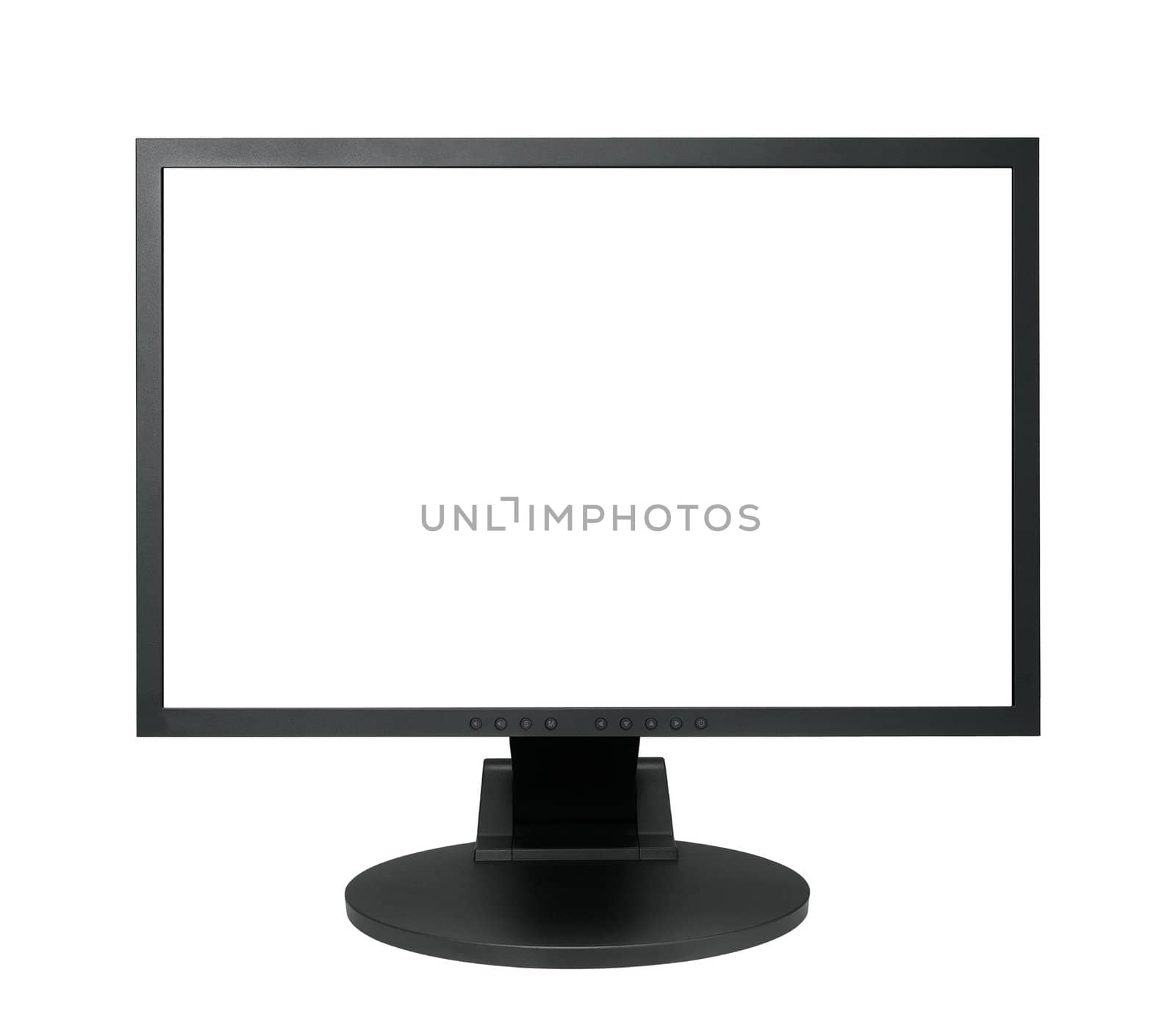 Computer monitor isolated on white background