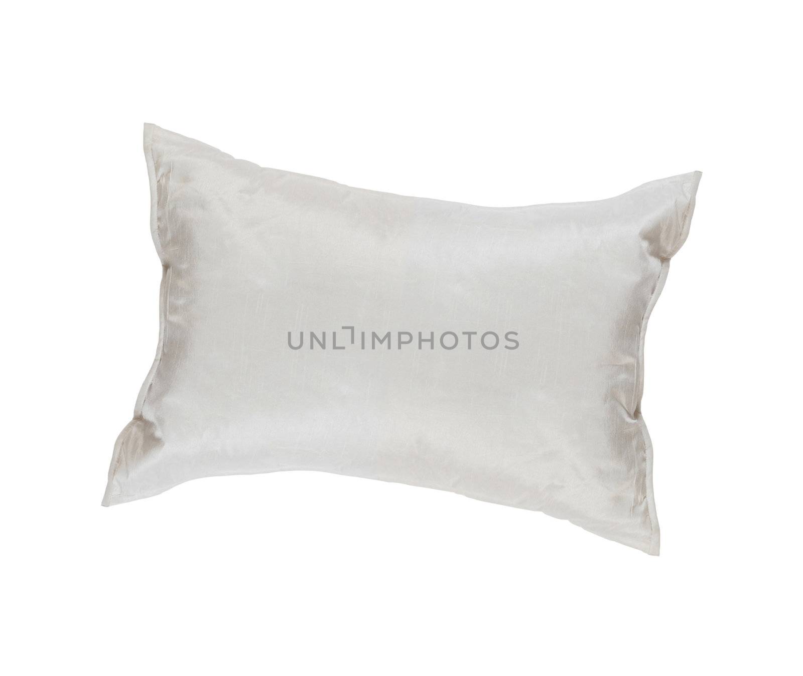 White pillow isolated on white background