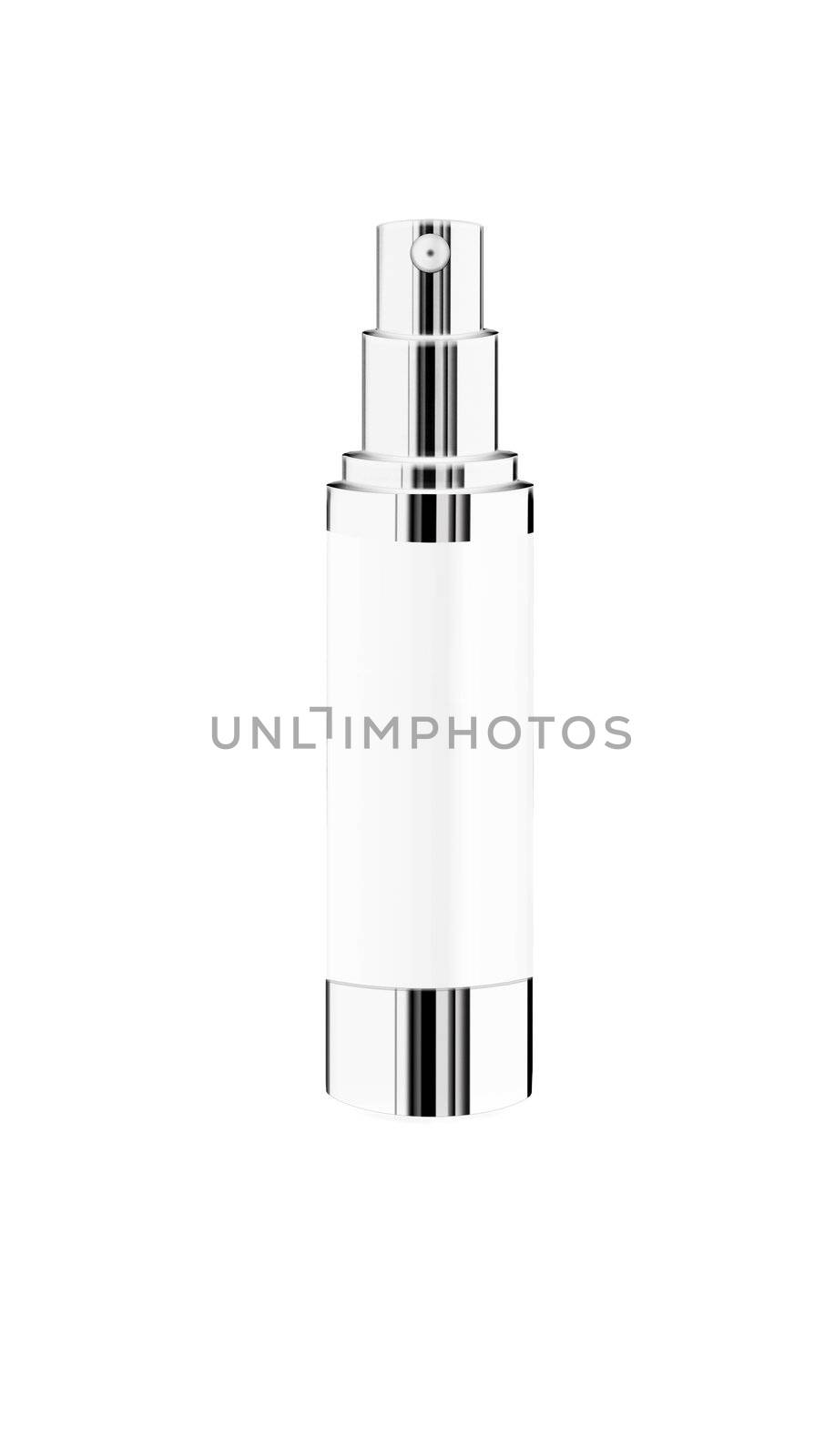 Light spray bottle isolated on a white background