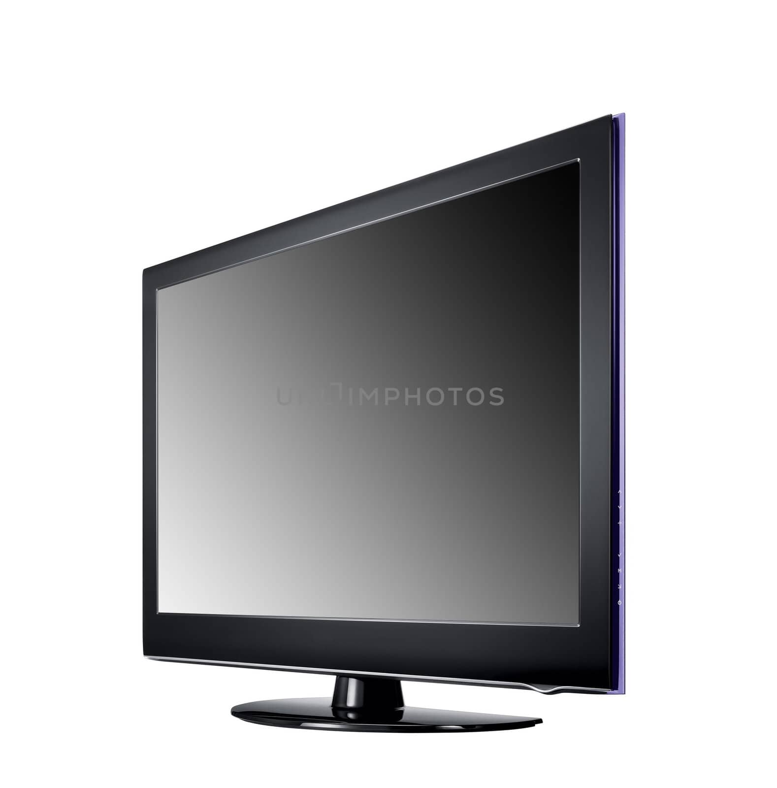 wide screen tv display isolated on white