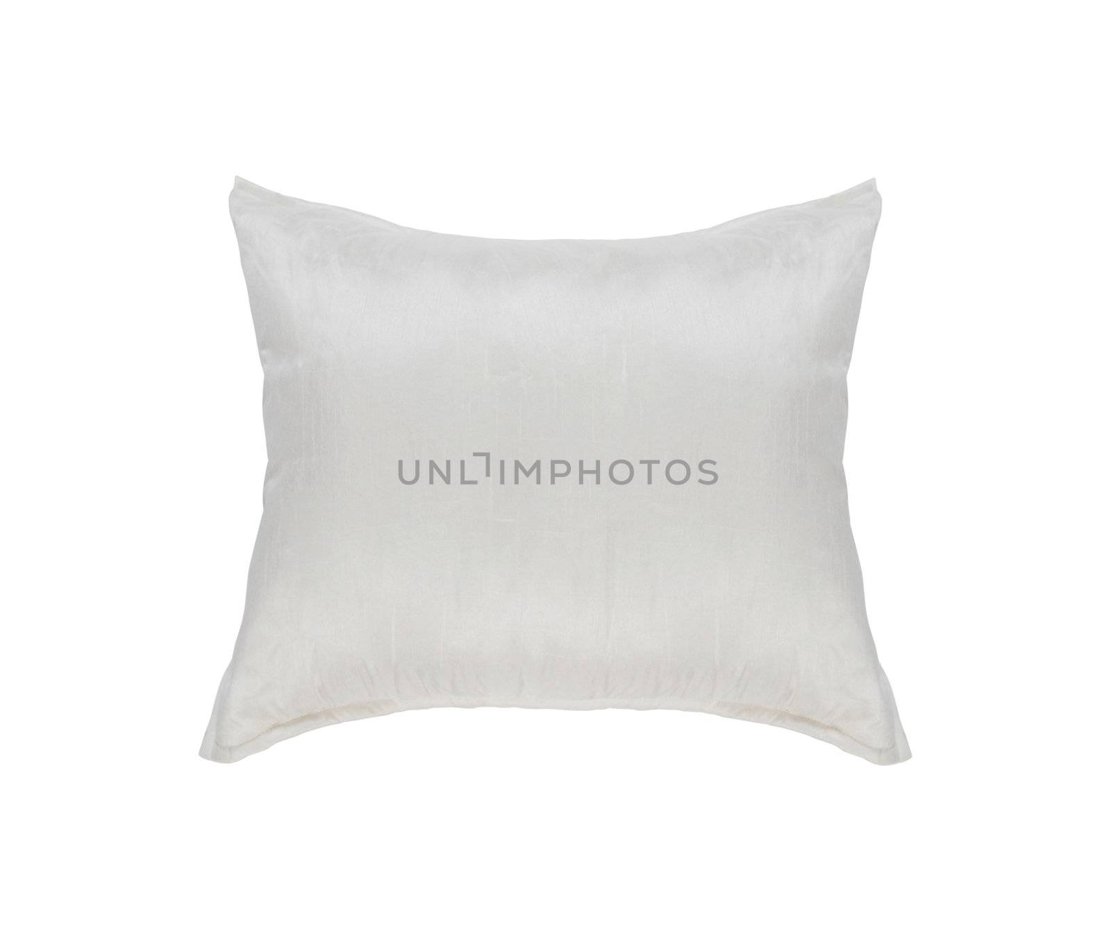 White pillow isolated on white background