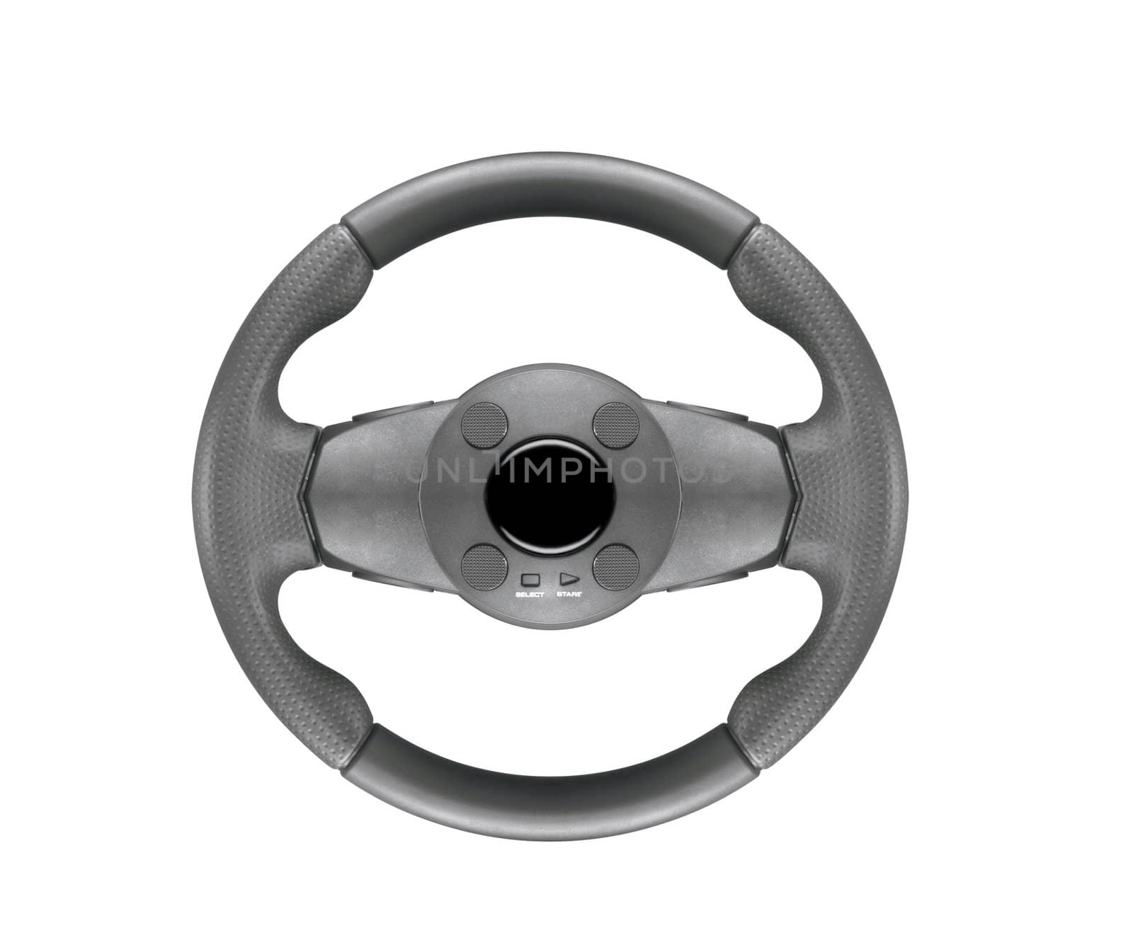 Steering wheel isolated on white background