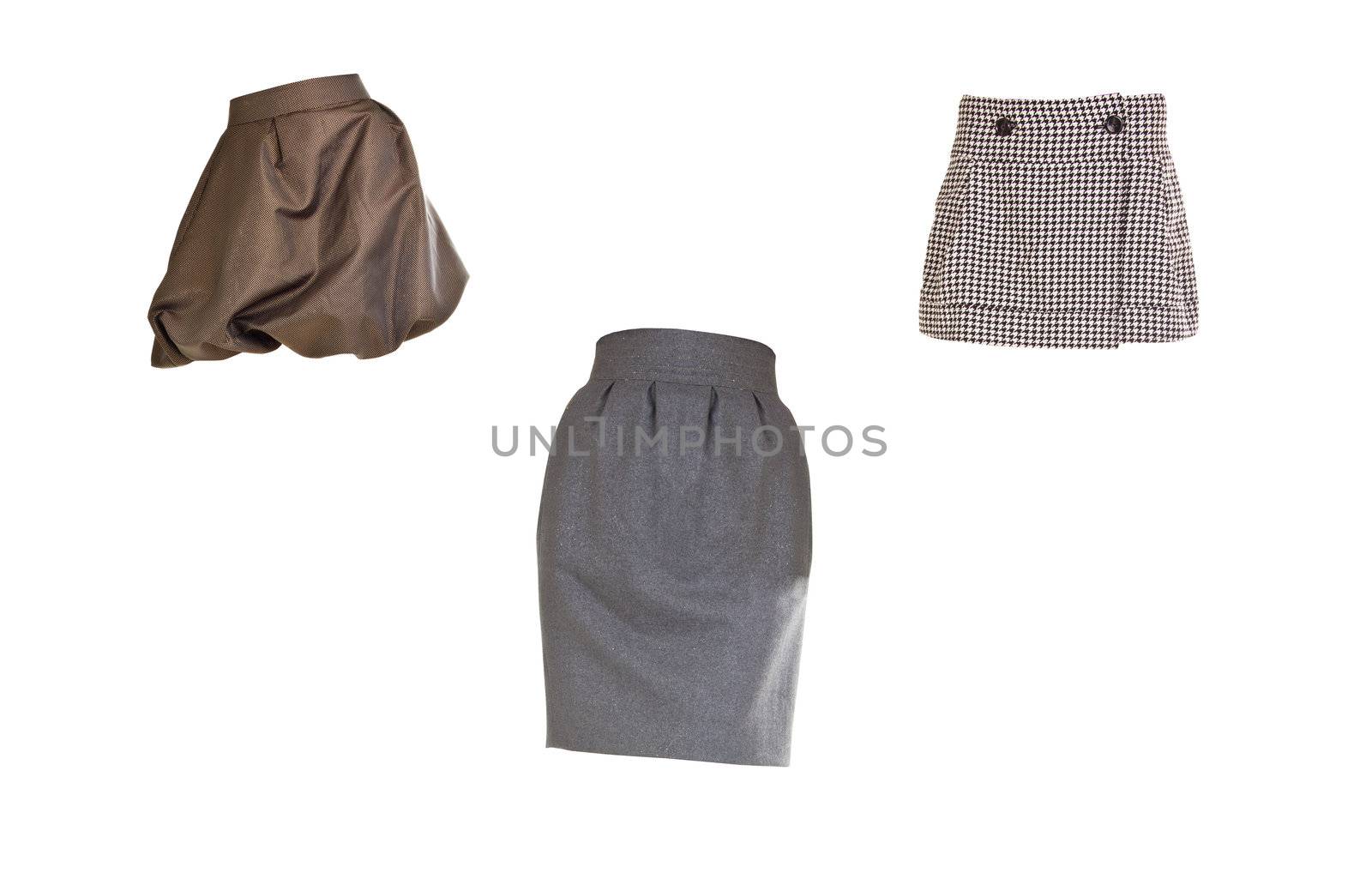 skirts isolated on white background