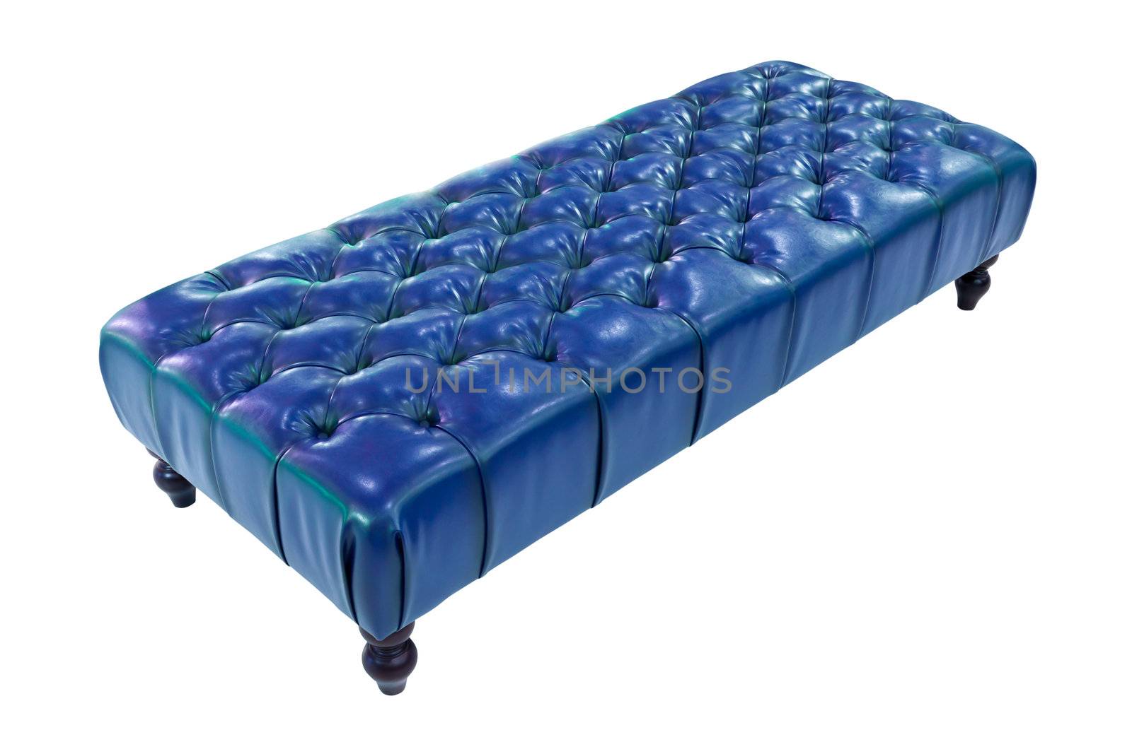 blue luxury sofa isolated with clipping path