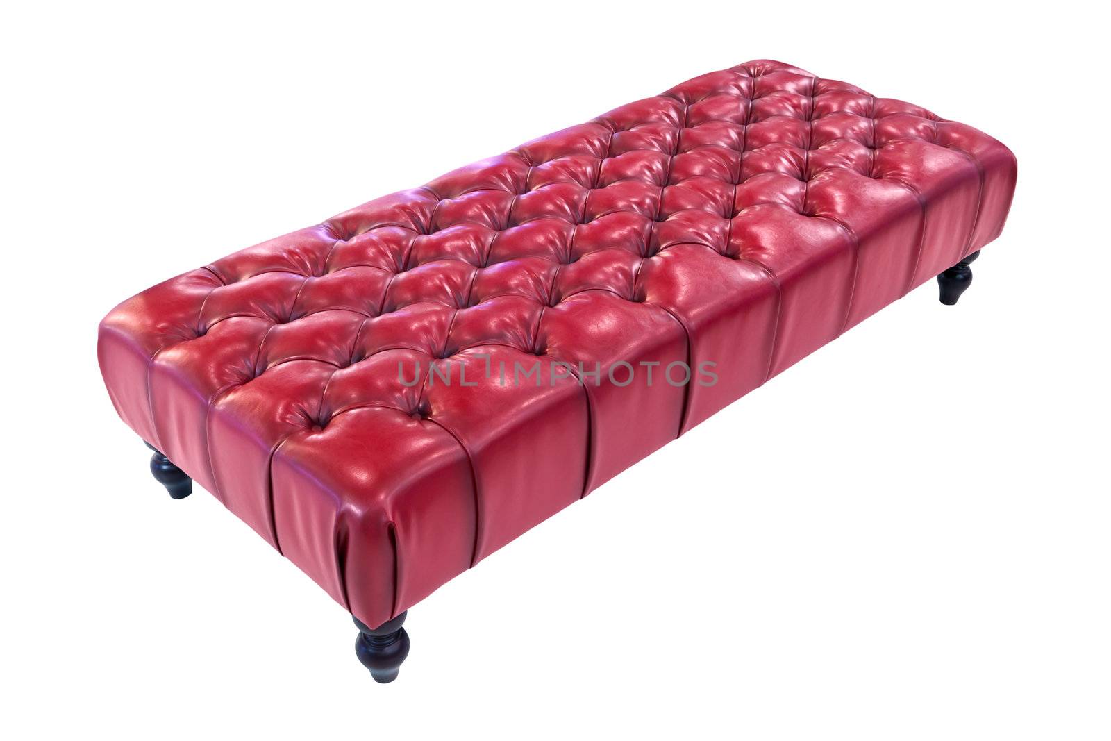 red luxury sofa isolated with clipping path by tungphoto