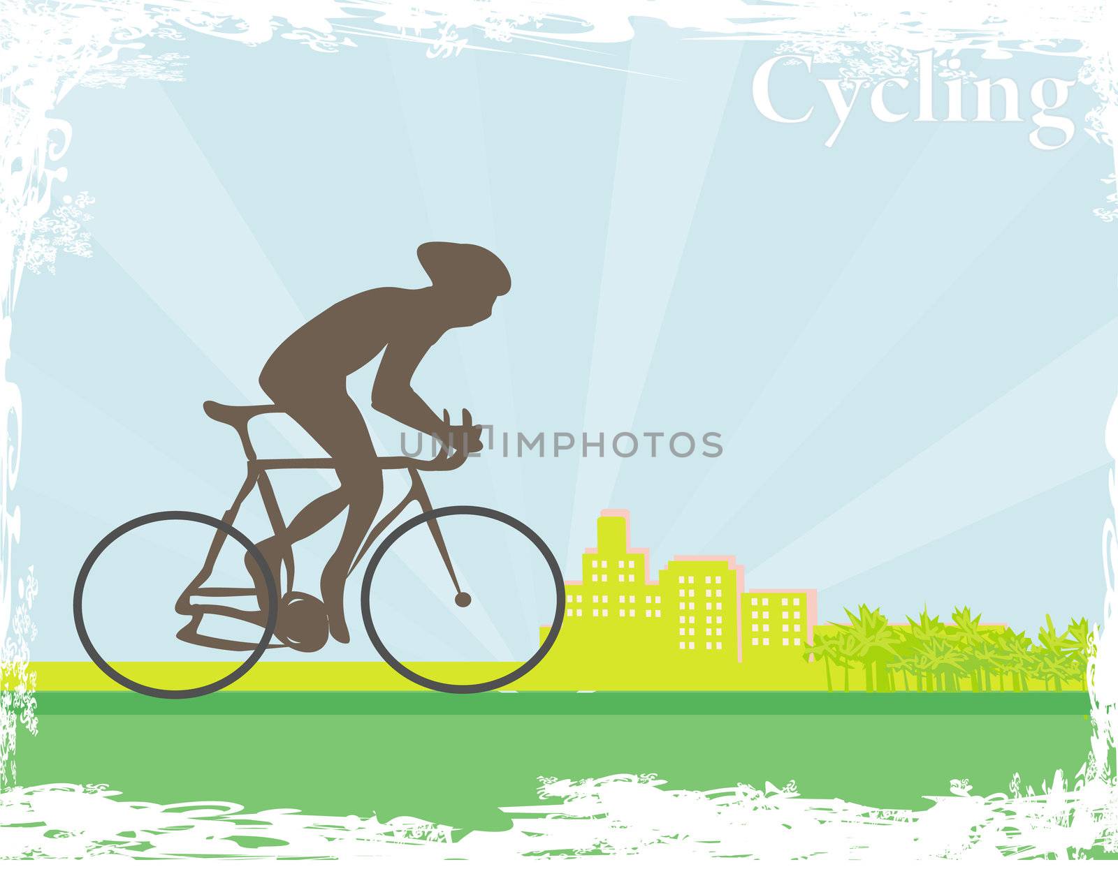 Cycling Grunge Poster